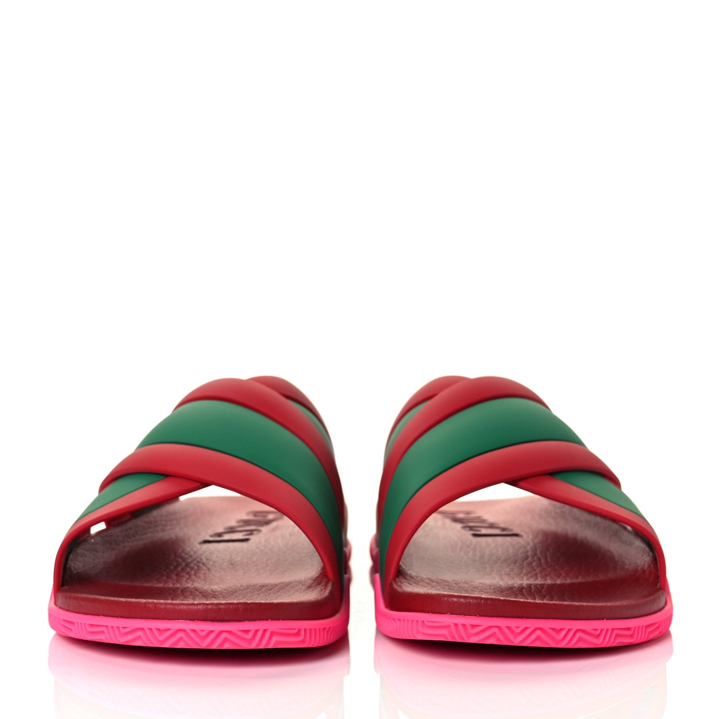 Rubber Web Womens Criss Cross Slide Sandals 42 Coral New Shamarock