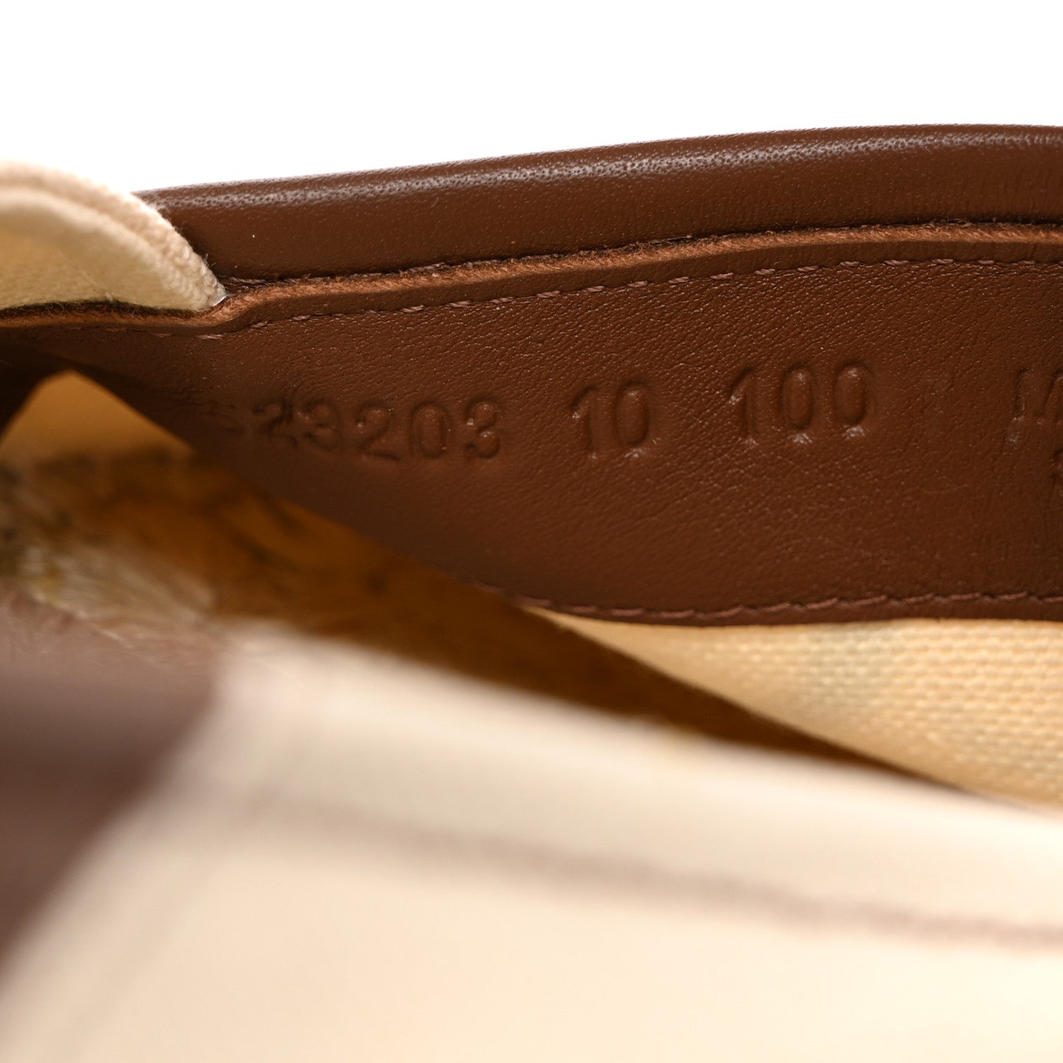 Gucci Canvas Miro Soft Calfskin Logo Mens Espadrilles 10 Greggio Cuir 8 of 10