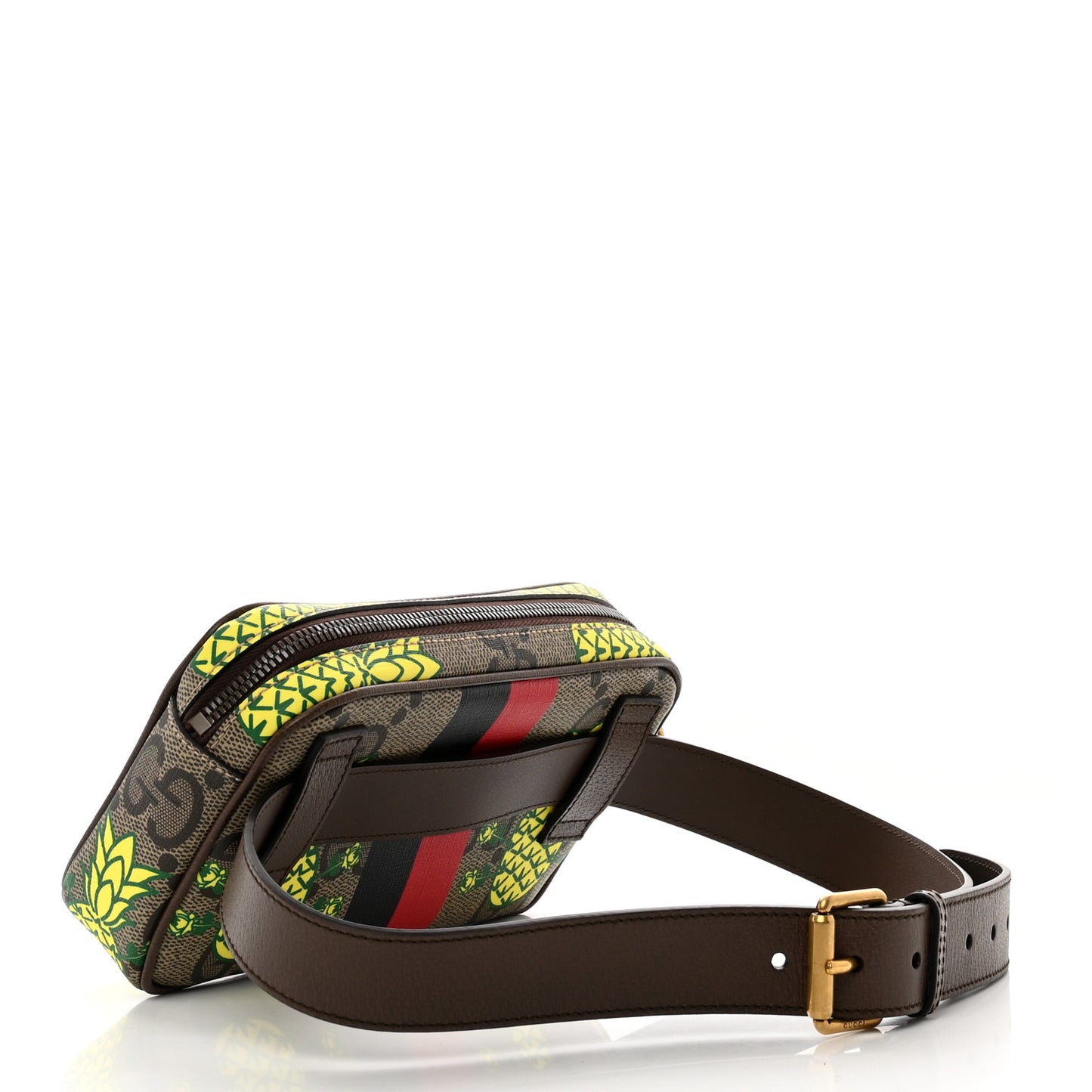 Maxi GG Supreme Monogram Pineapple Textured Dollar Calfskin Small Retro Interlocking G Belt Bag 90 36 Beige Ebony Green Pink New Acero