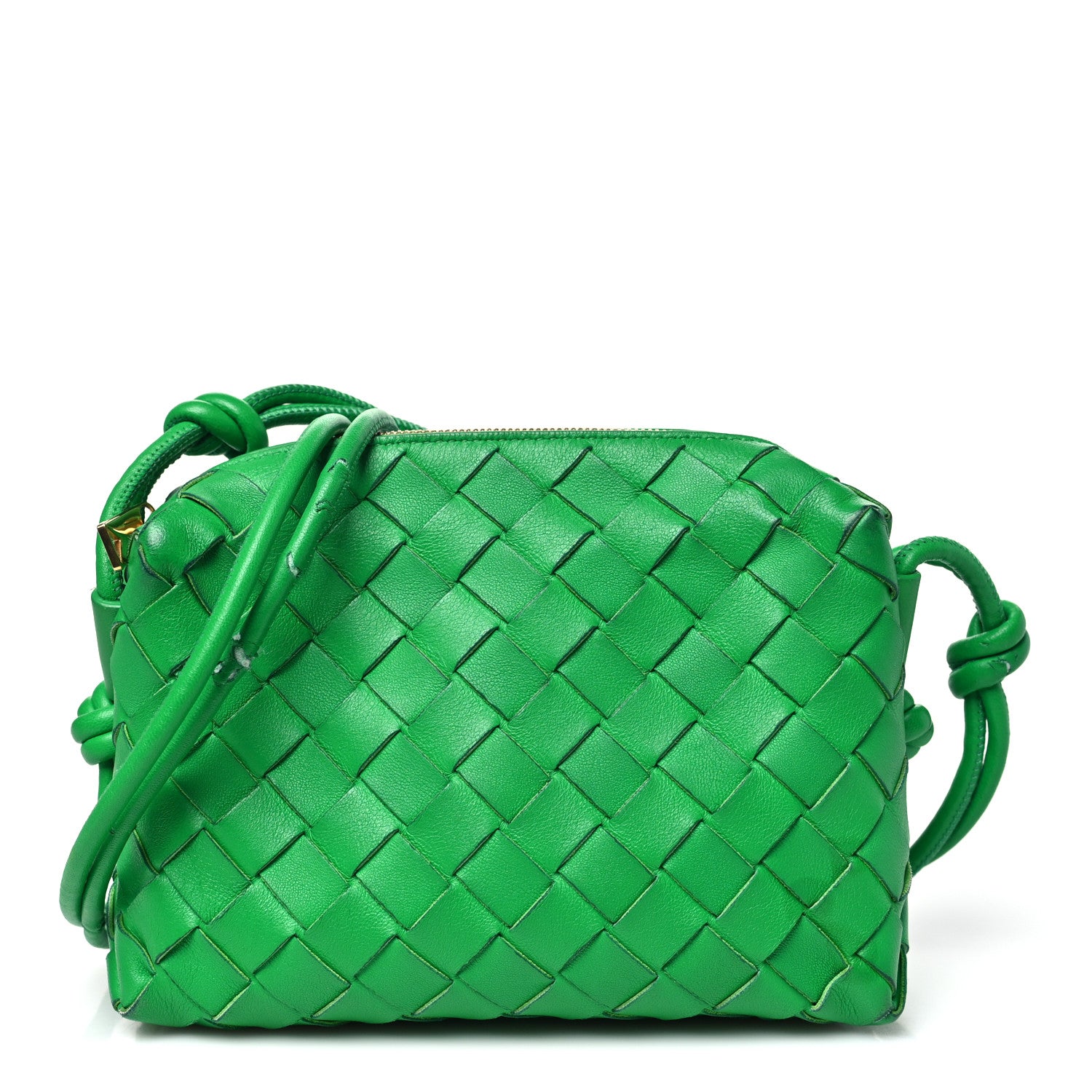 Bottega Veneta Nappa Intrecciato Mini Loop Camera Bag Parakeet