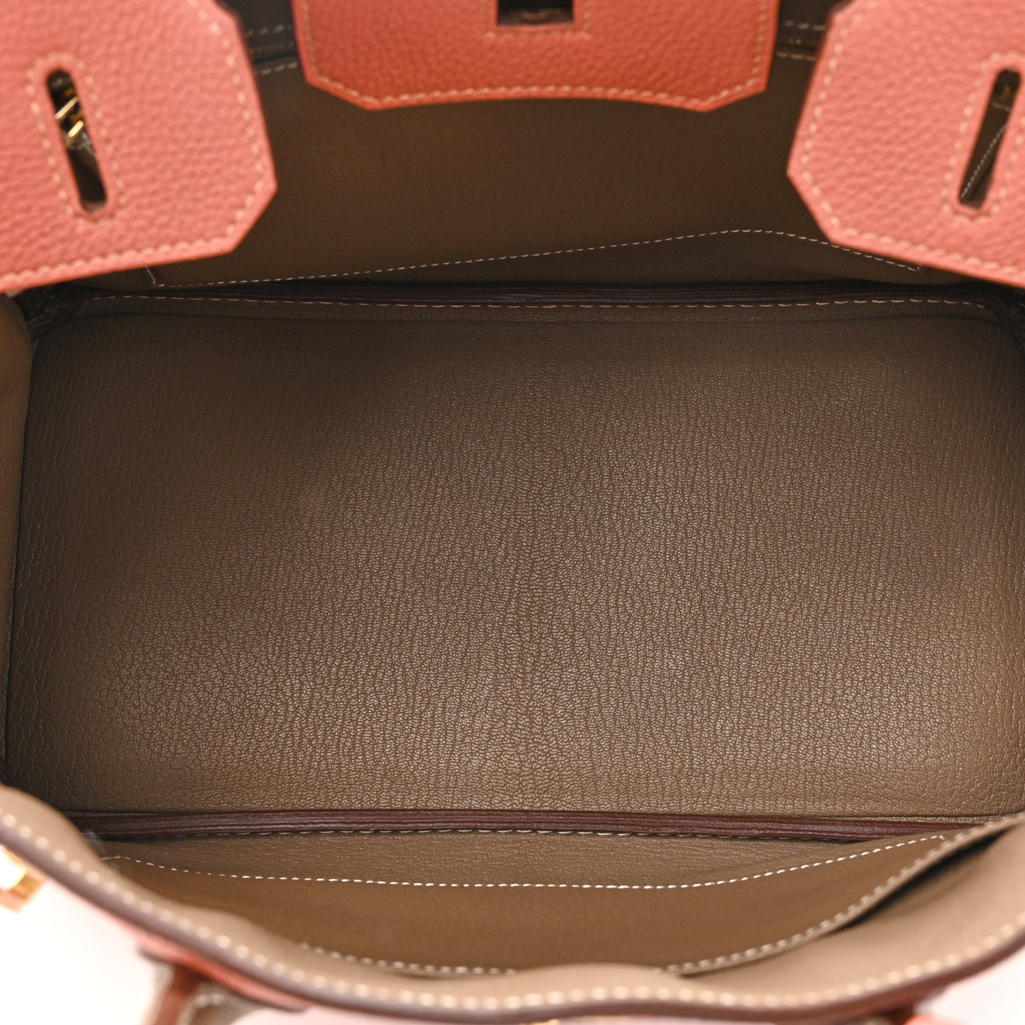 Togo Bi-Color Horseshoe Birkin 30 Rose Tea Etoupe