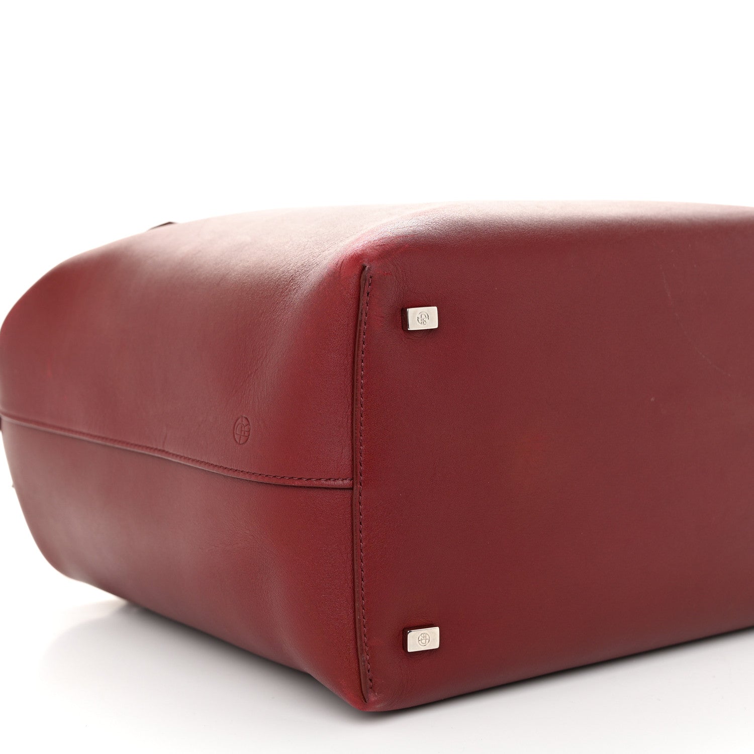 The Row Calfskin Lux Satchel Burgundy 8 of 11