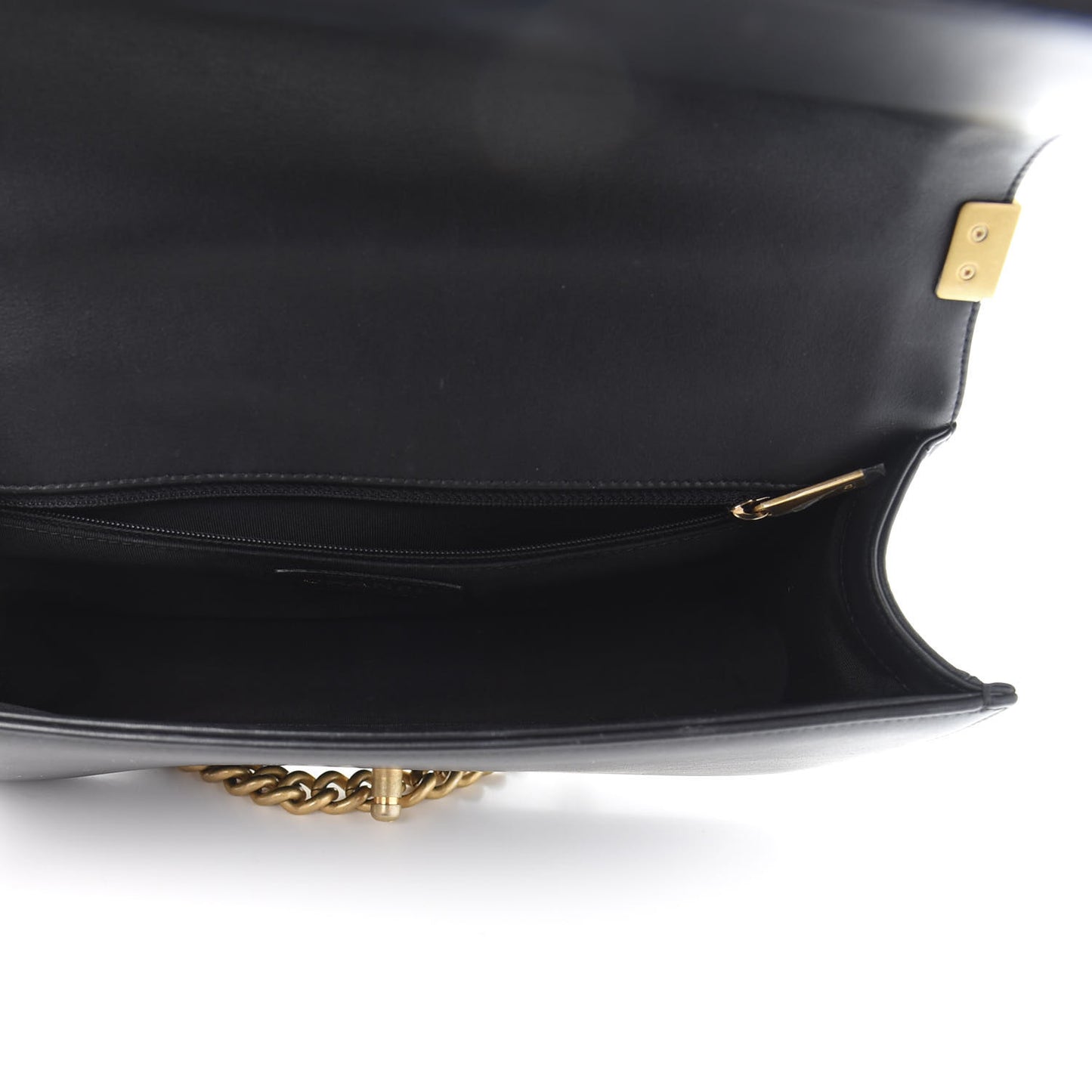 Lambskin Quilted New Medium Boy Flap Black