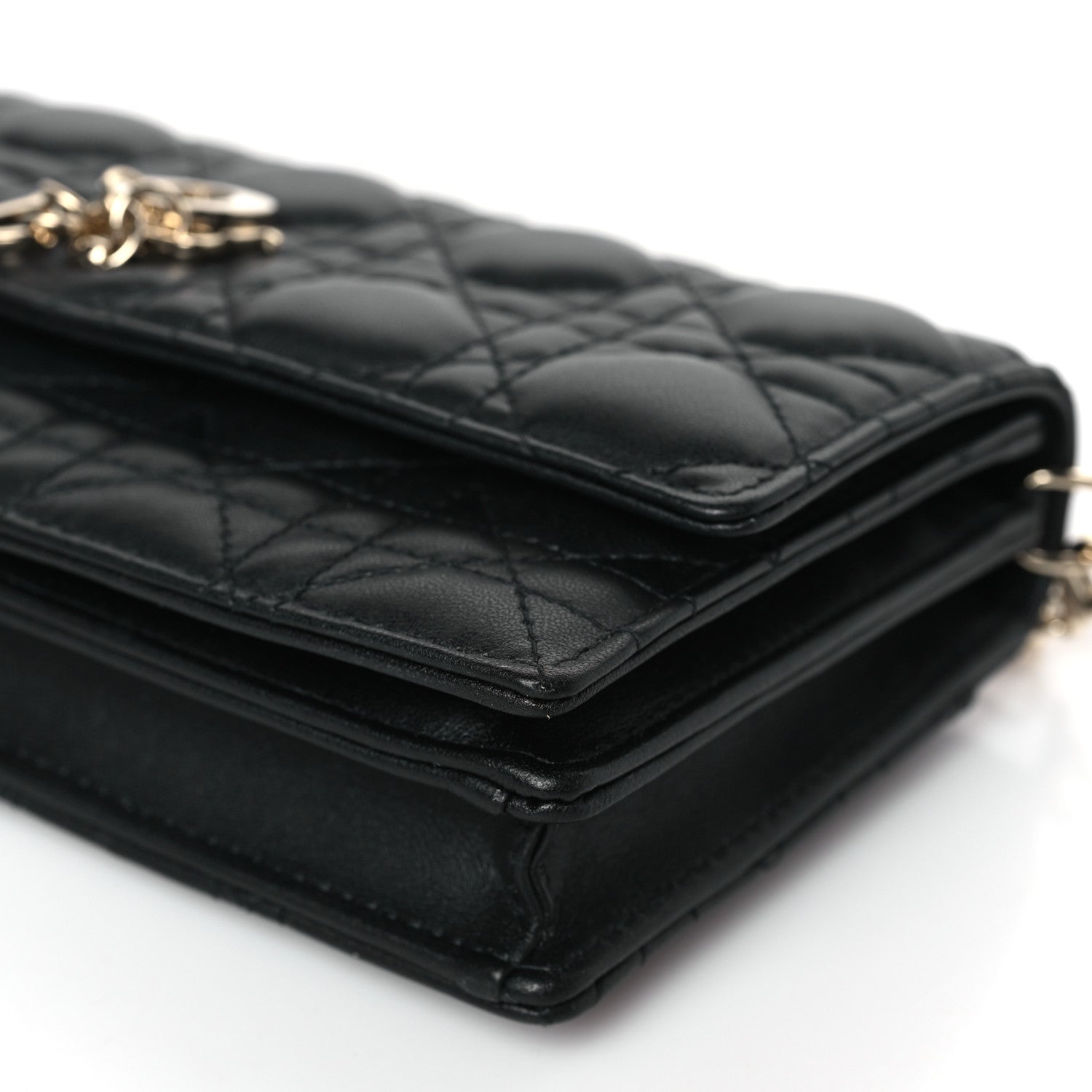 Christian Dior Lambskin Cannage Mini My Dior Bag Black 9 of 10