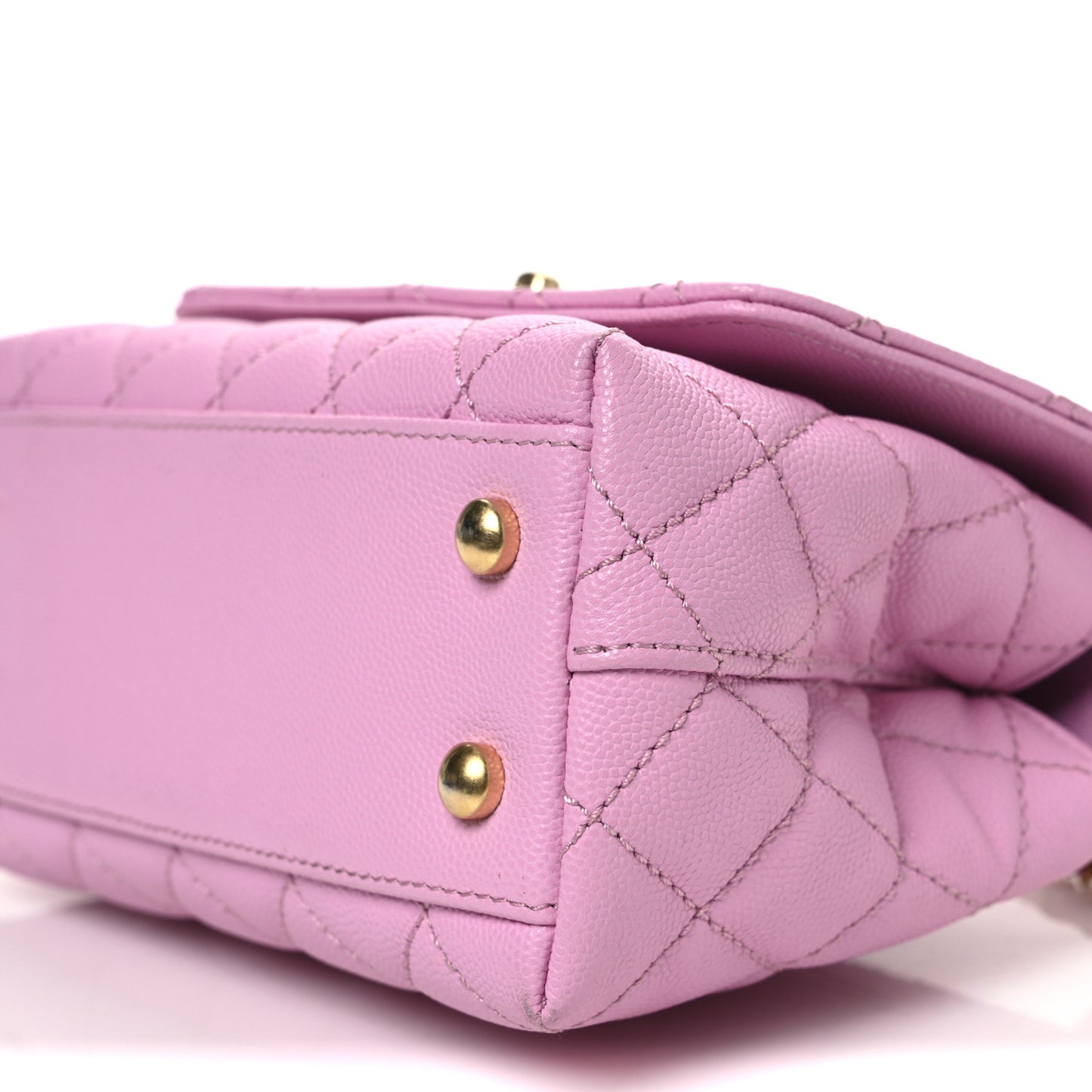 Caviar Quilted Extra Mini Coco Chain Handle Flap Pink