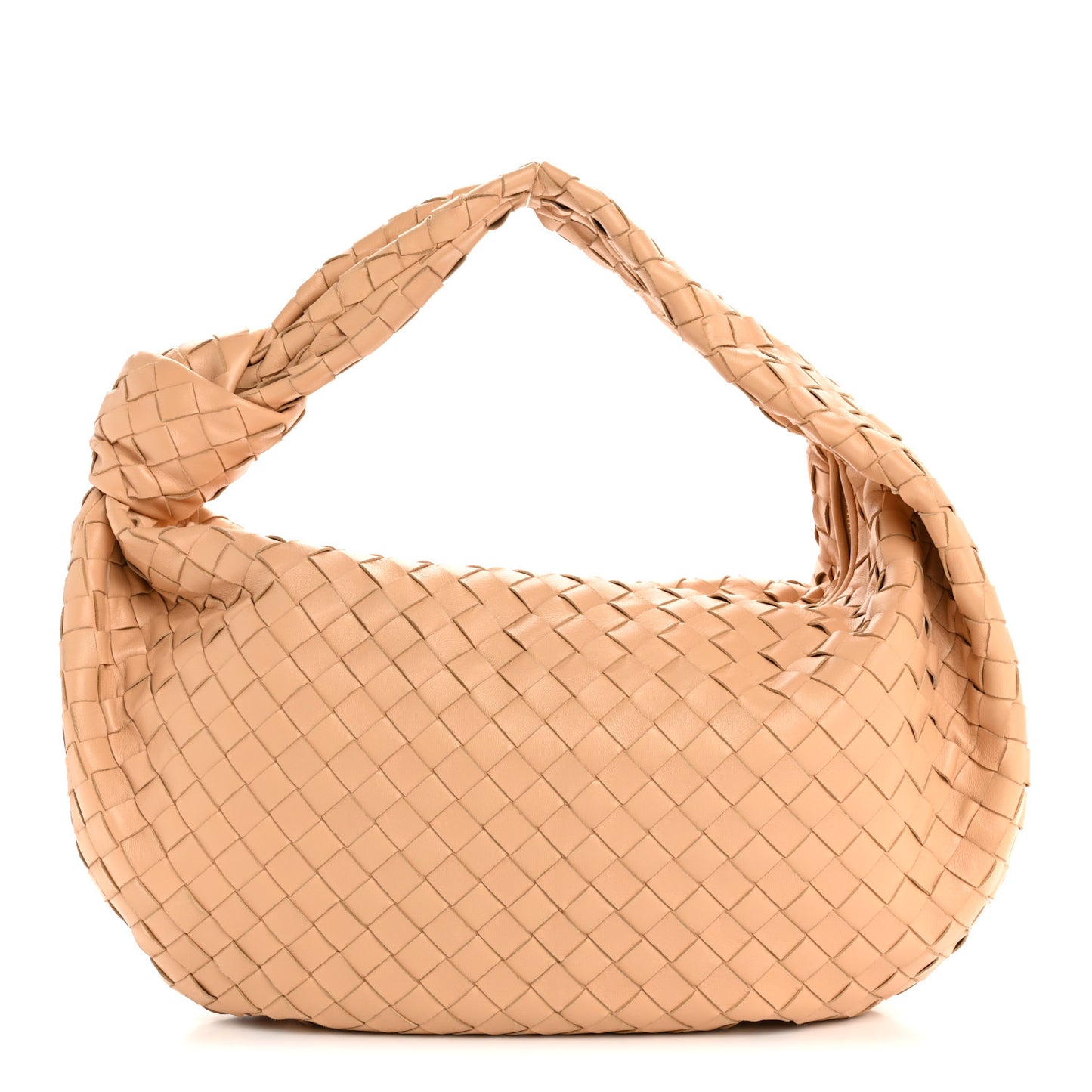 Nappa Intrecciato Small Jodie Hobo Almond