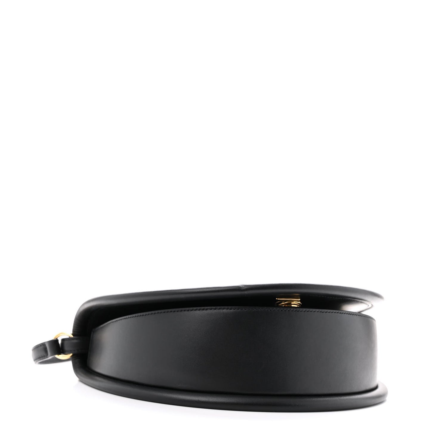 Calfskin Aura Shoulder Bag Black