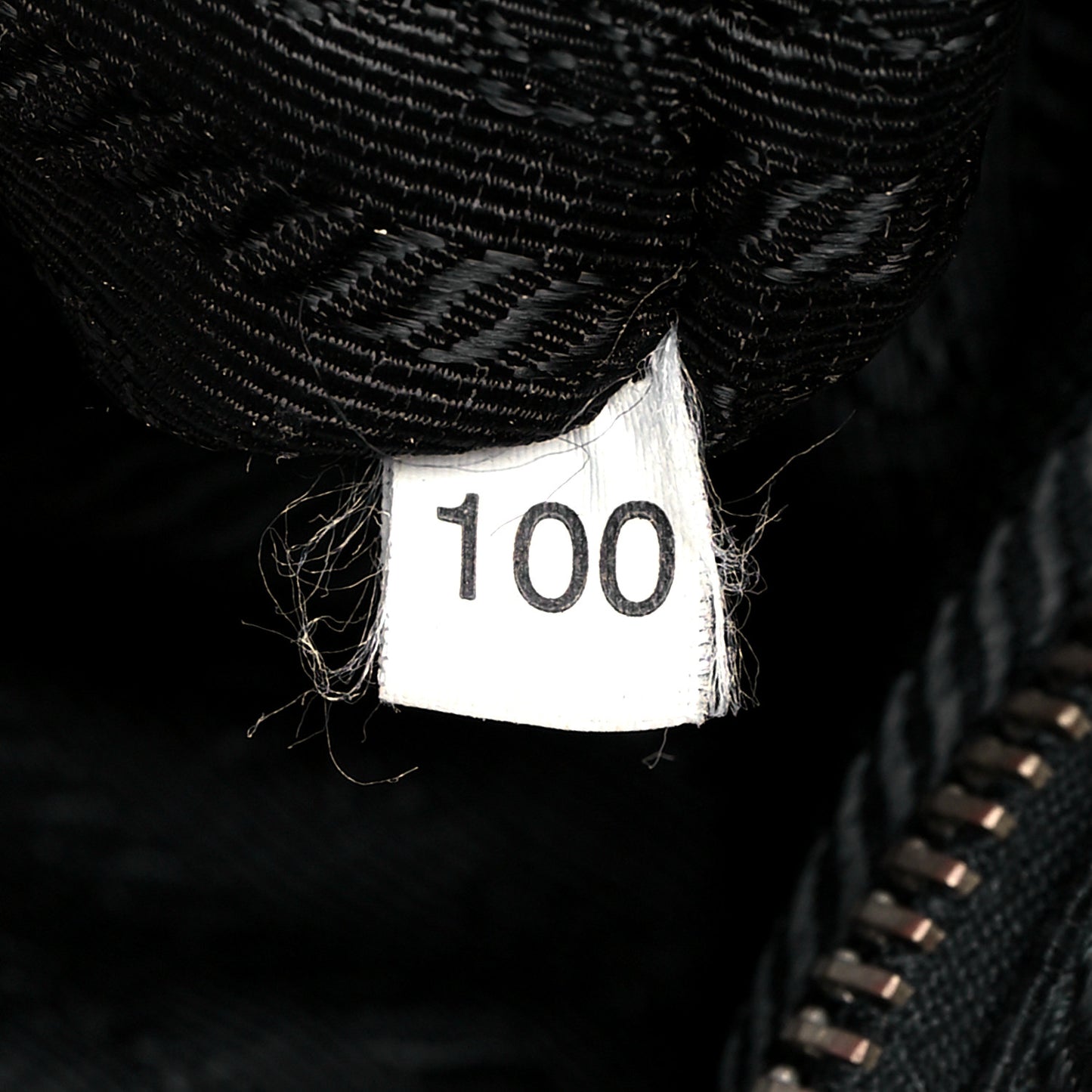 Tessuto Nylon Calfskin Logo Shoulder Bag Black