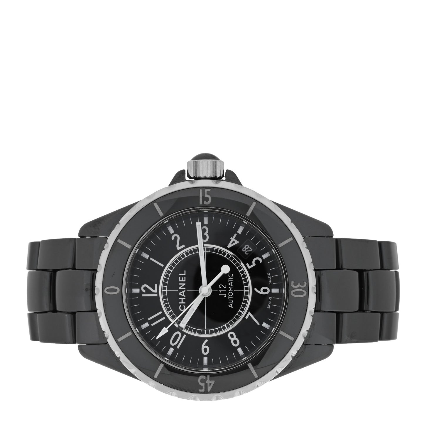 Stainless Steel Ceramic 38mm J12 Automatic Watch Black