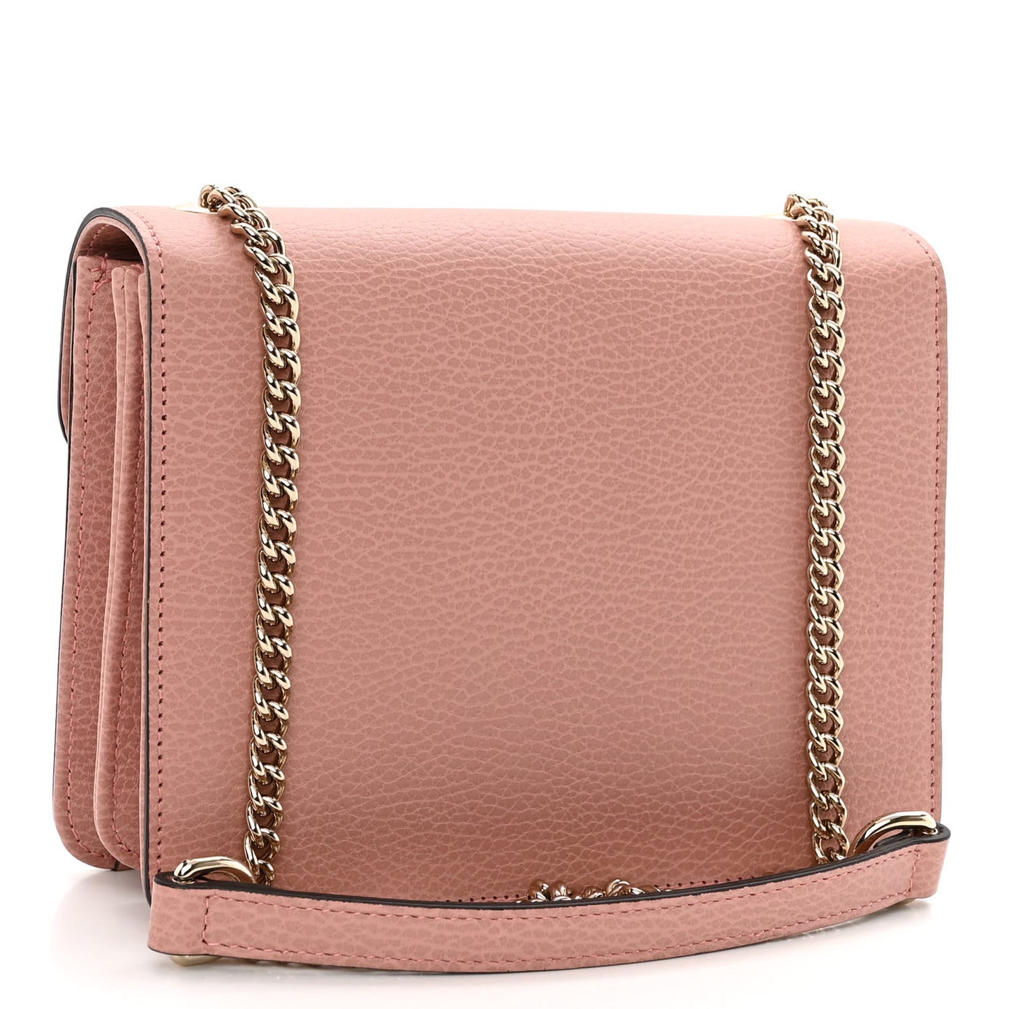 Dollar Calfskin Small Interlocking G Shoulder Bag Soft Pink