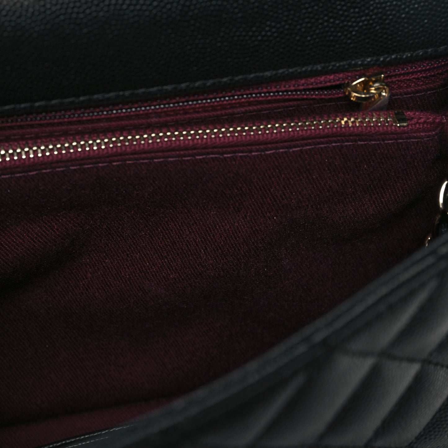 Caviar Quilted Small Coco Handle Flap Black