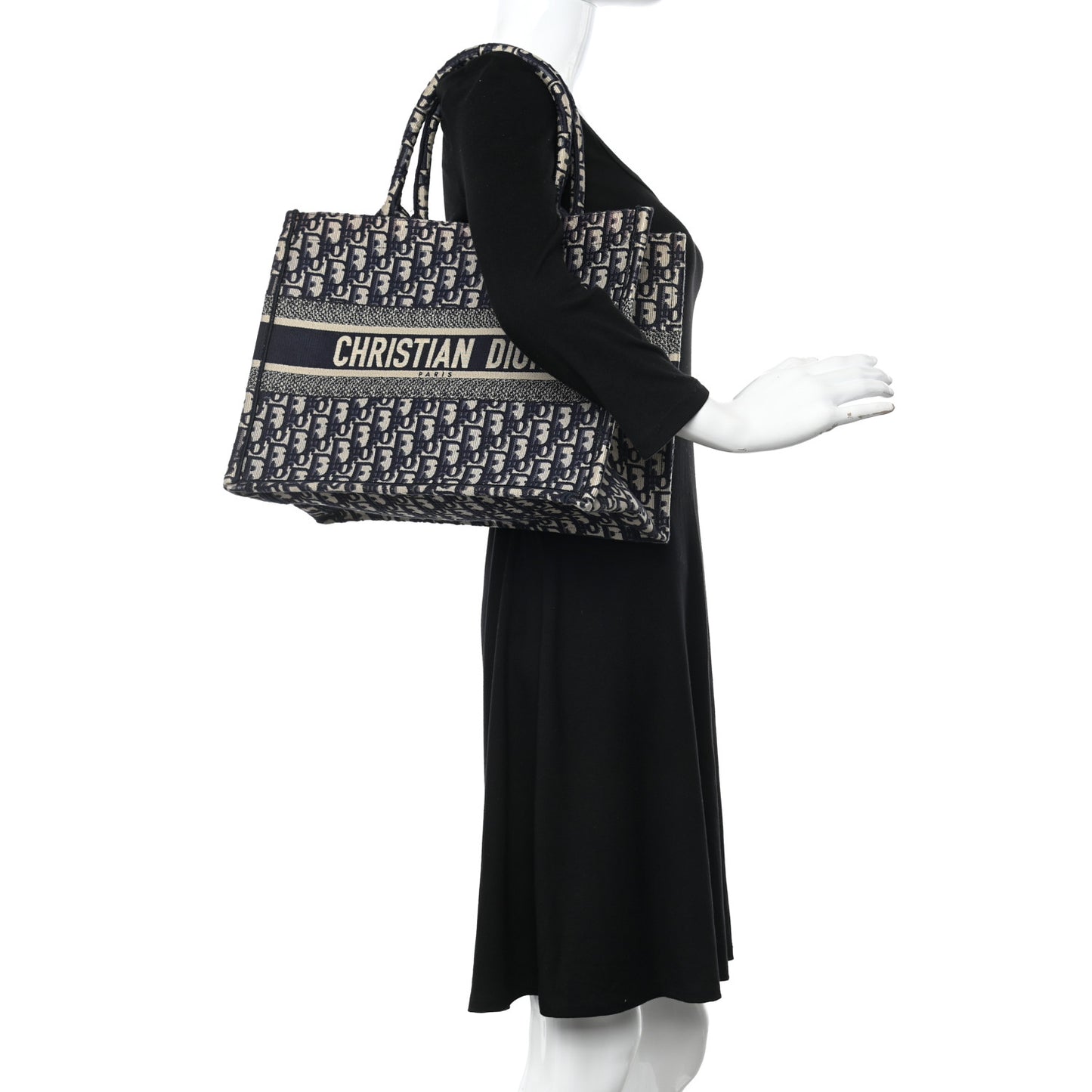 Oblique Medium Book Tote Blue Multicolor