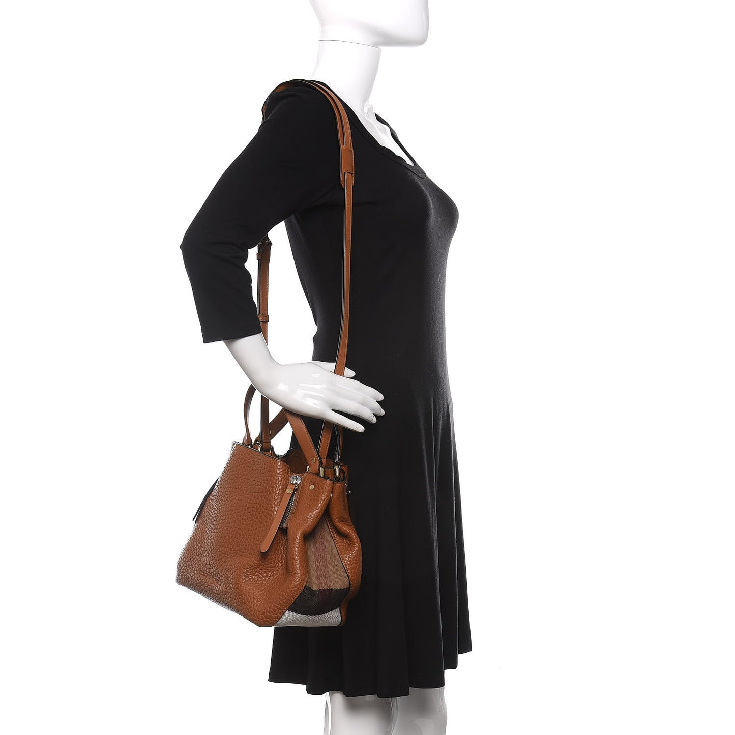 Grainy Calfskin House Check Small Maidstone Saddle Brown