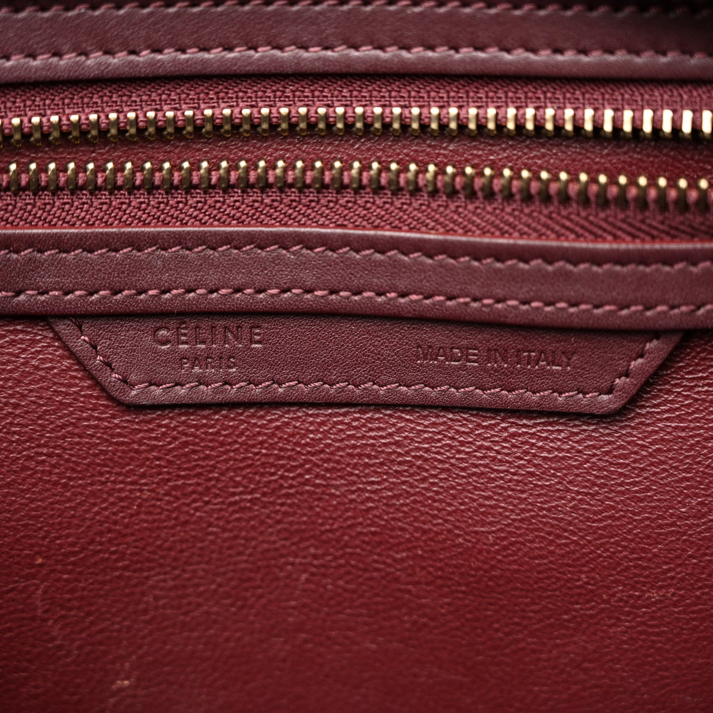 Smooth Calfskin Micro Tri-Color Luggage Burgundy