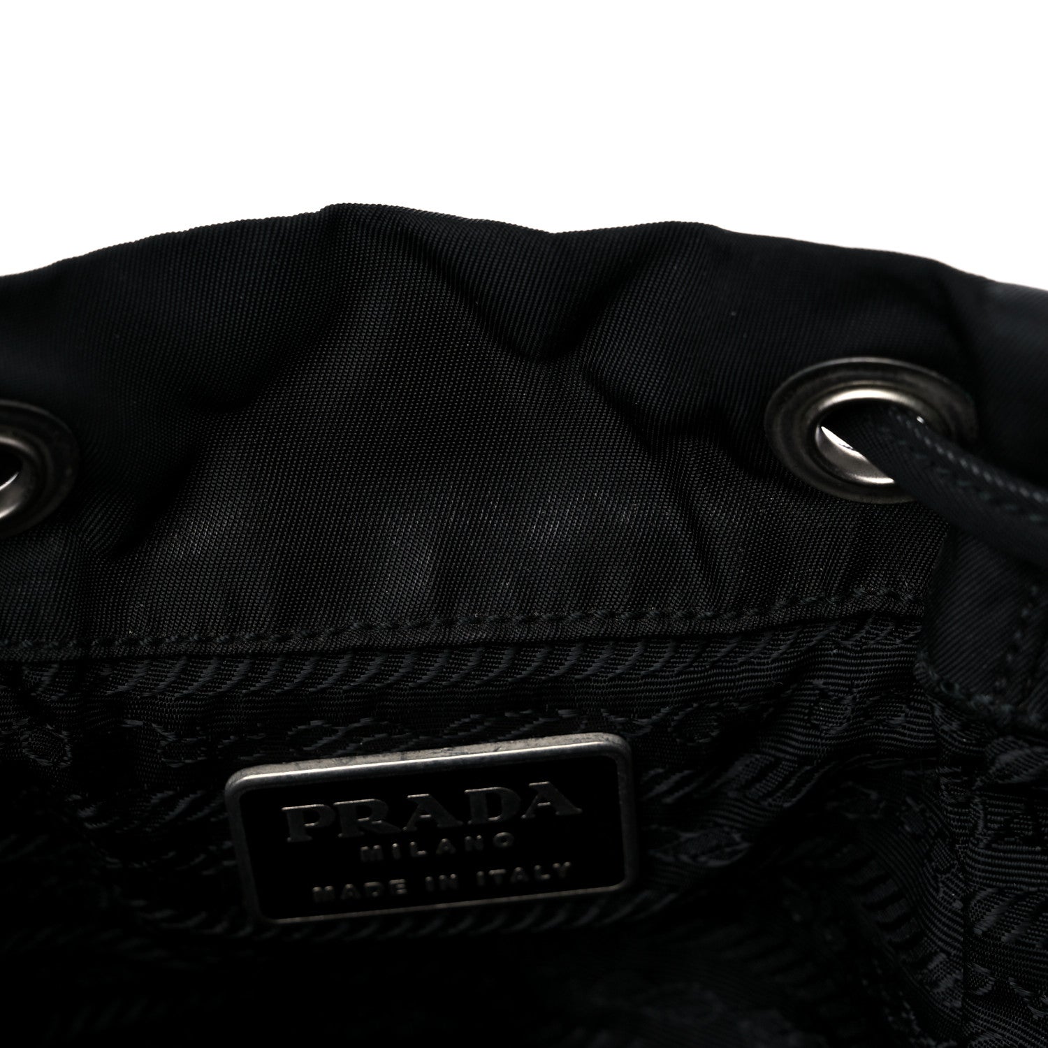 Prada Nylon Vela Mini Cinch Backpack Black 10 of 21