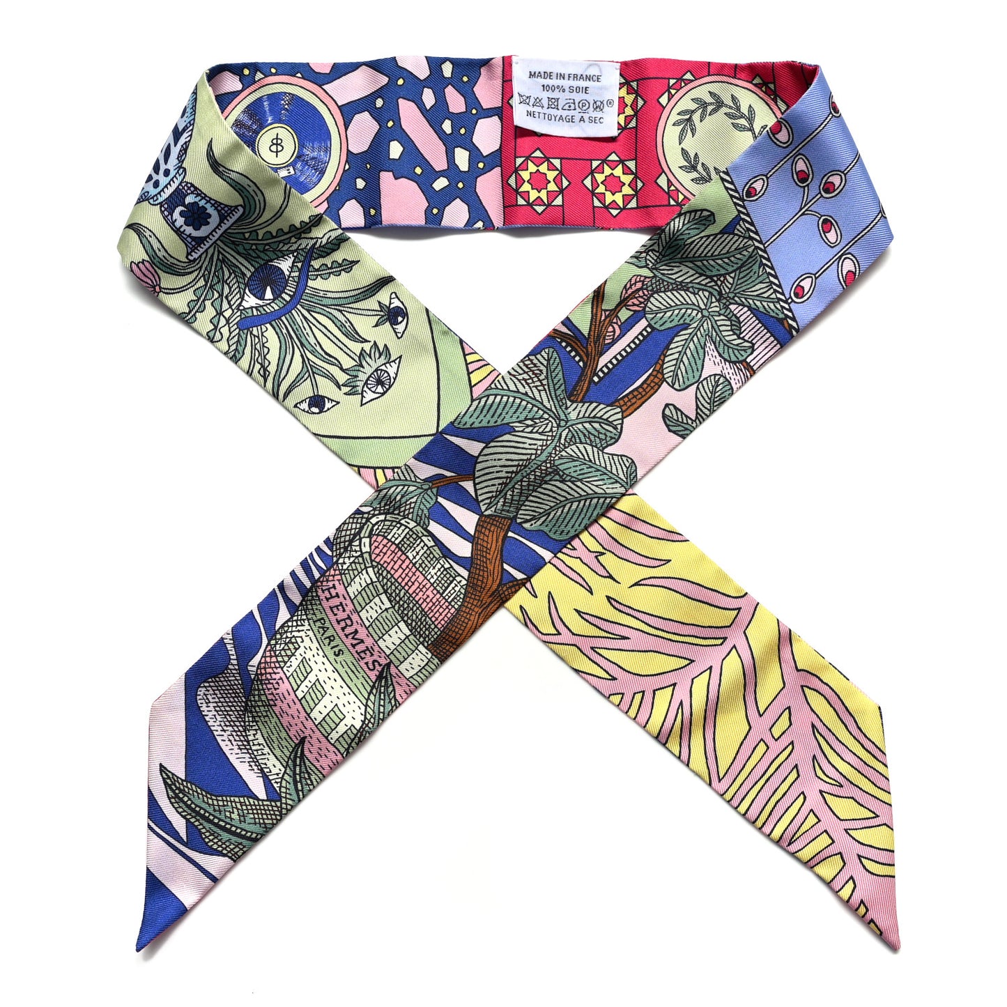 Silk La Danse Des Amazones Twilly Bleu Roy Vert Jaune