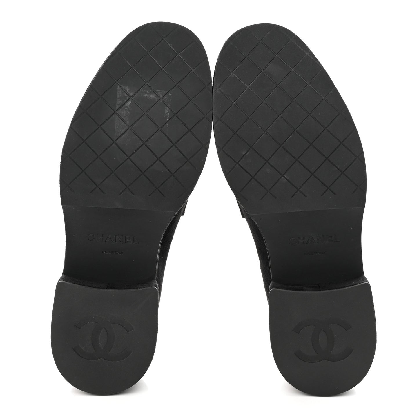 Suede Kidskin CC Platform Loafers 38.5 Black