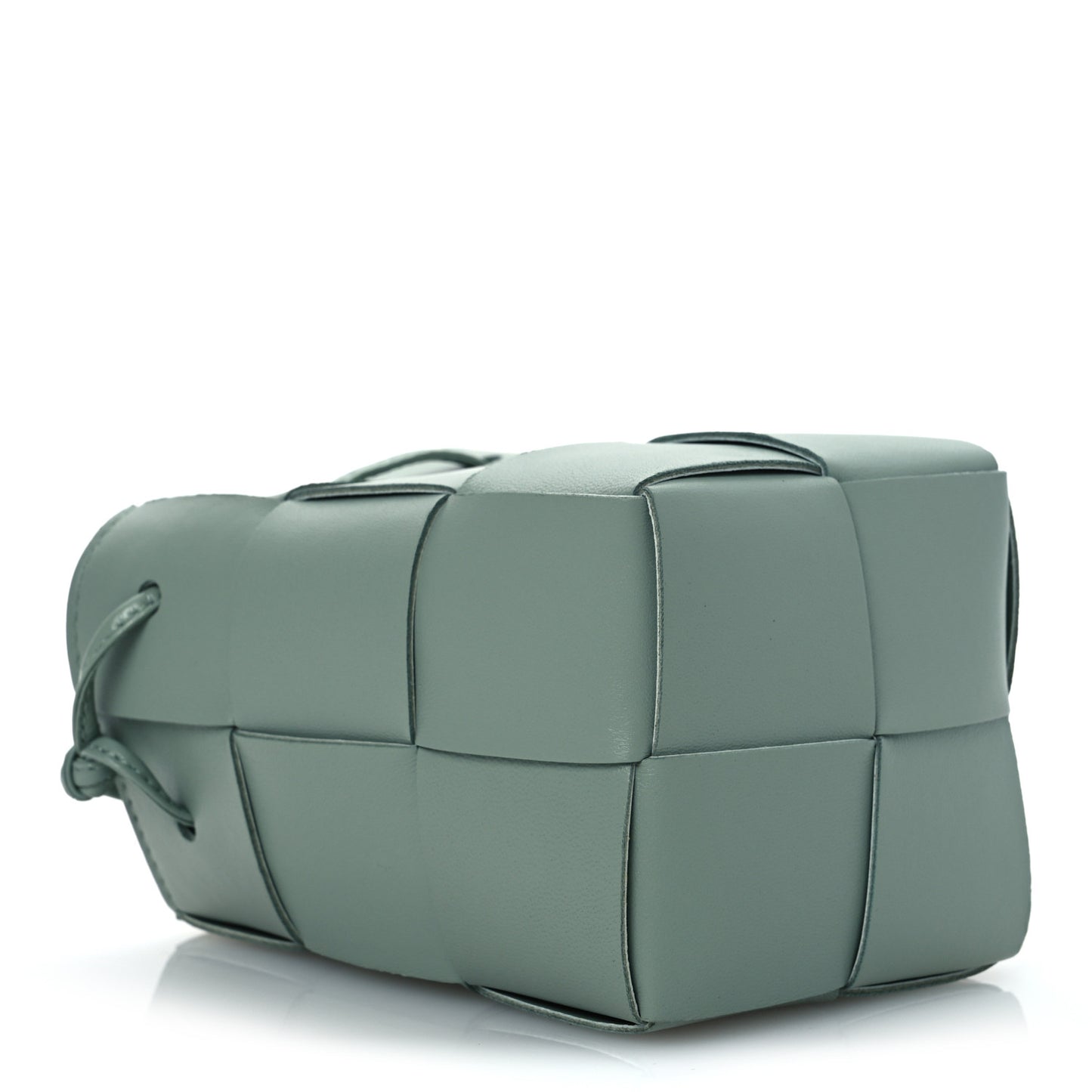 Nappa Maxi Intrecciato Mini Cassette Bucket Bag New Sauge