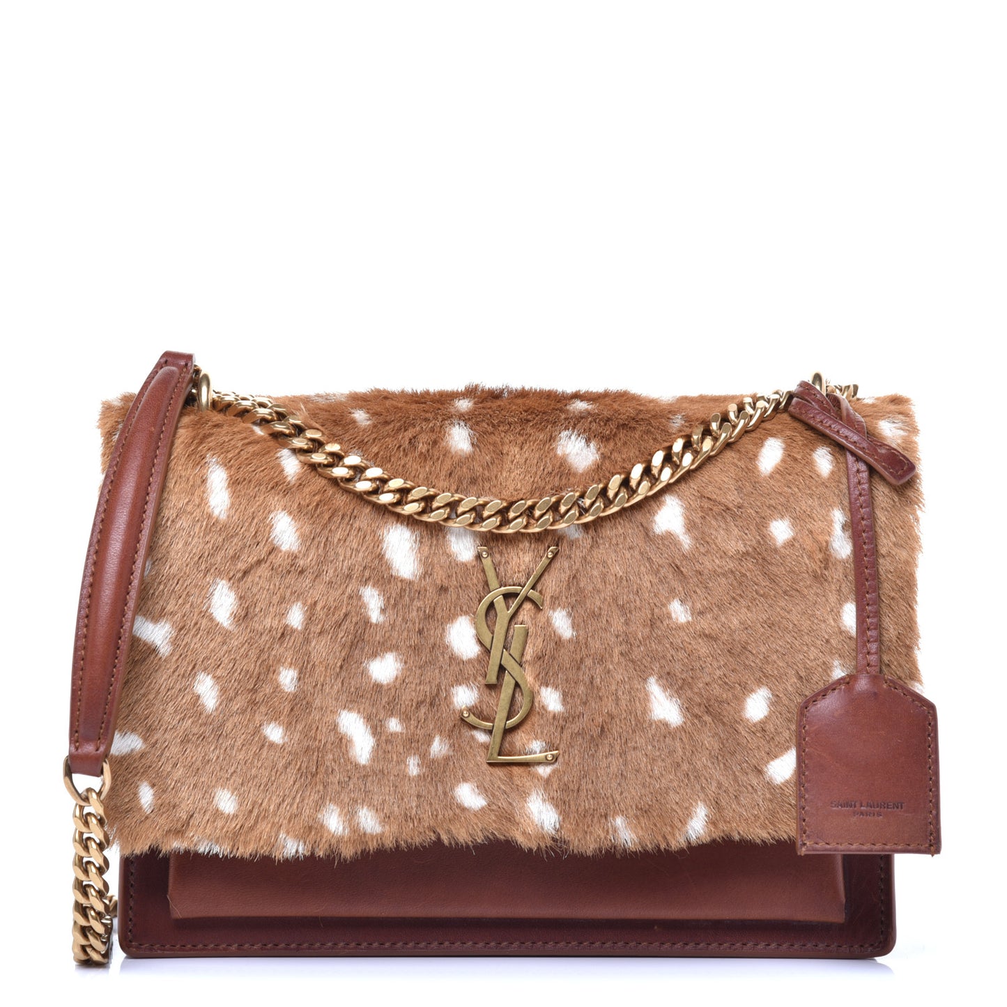 Pony Hair Calfskin Medium Monogram Sunset Fawn