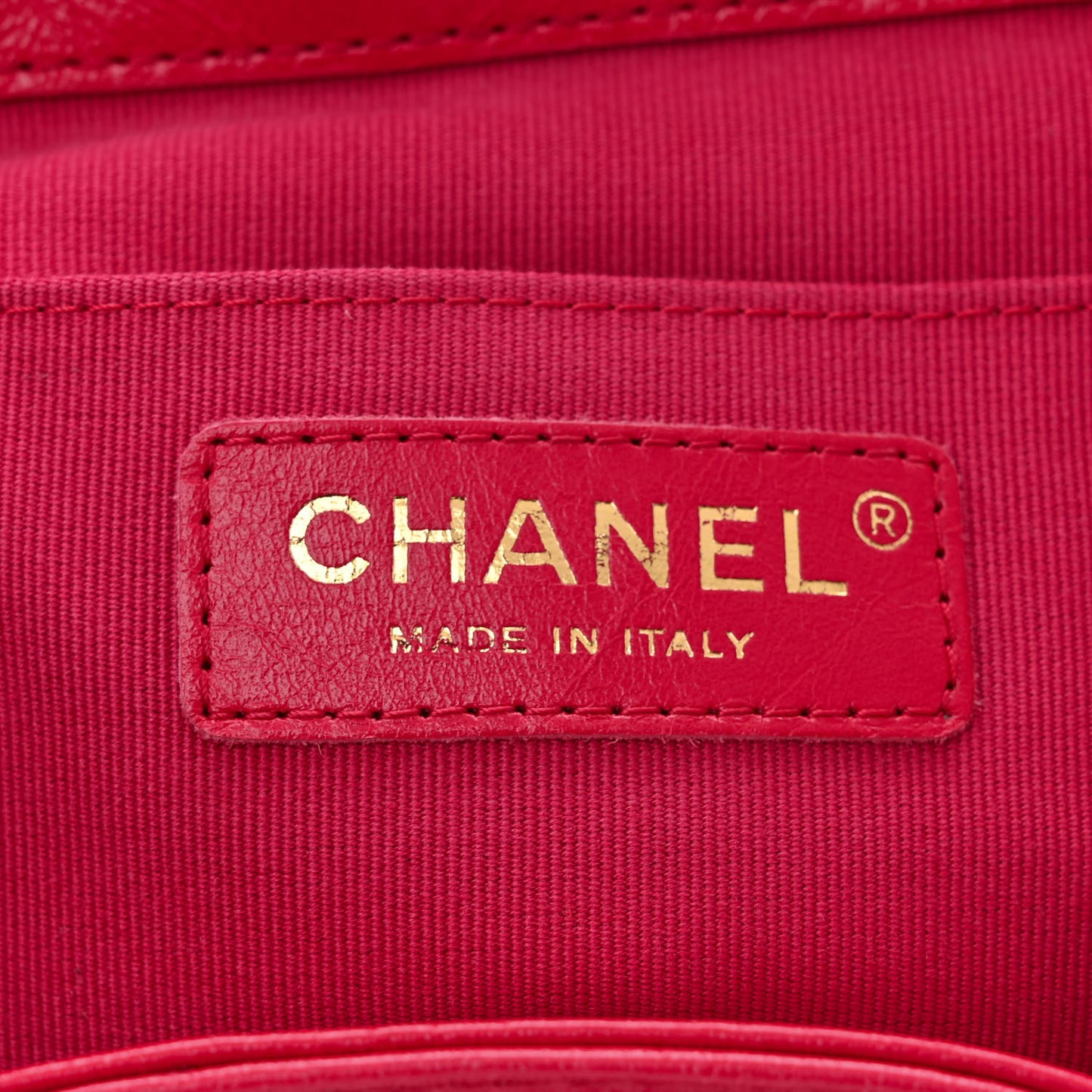 Glazed Aged Calfskin Quilted Small Duma Drawstring Backpack Red