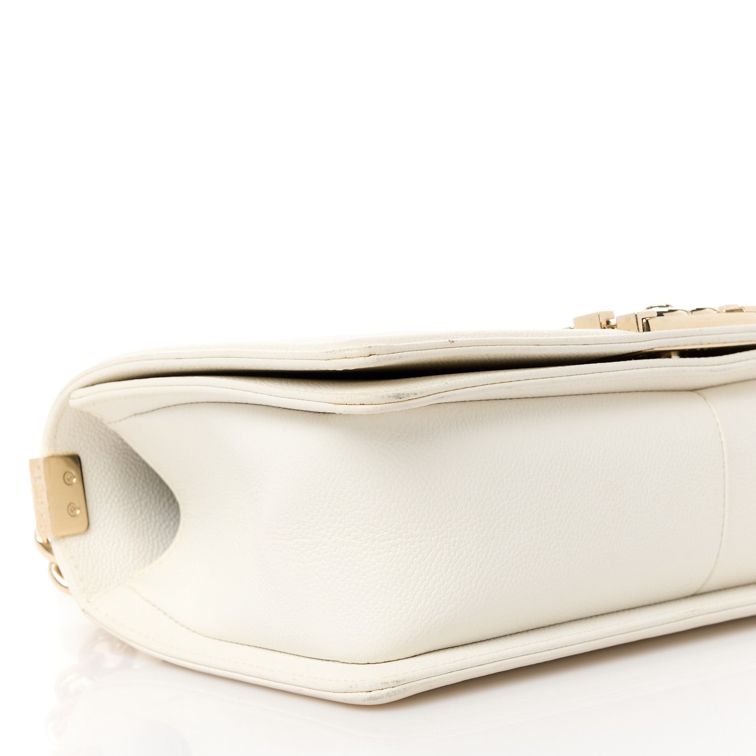 Chanel Caviar Quilted Medium Boy Flap White 9 of 12