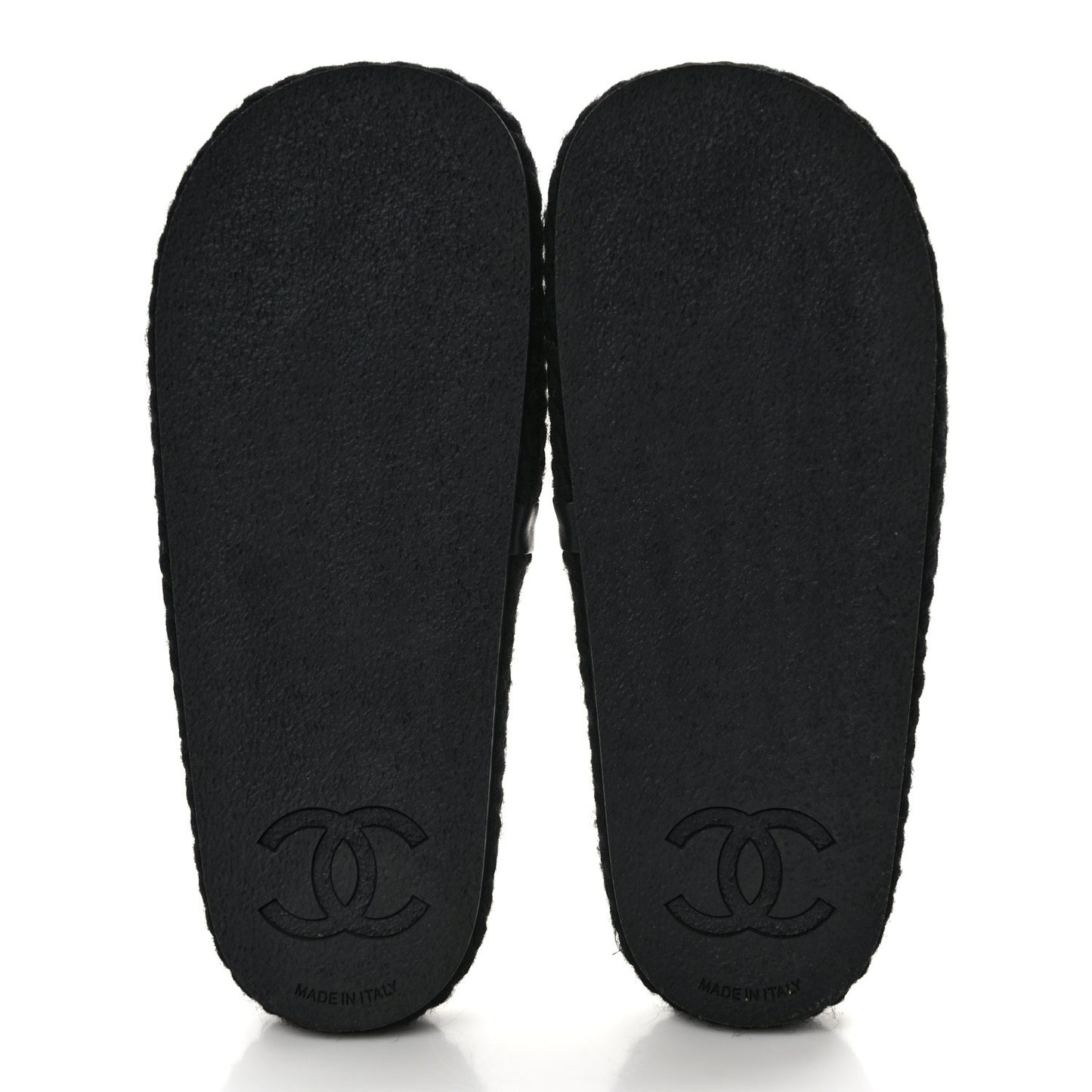 Braided Knit CC Mules 38 Black Gold