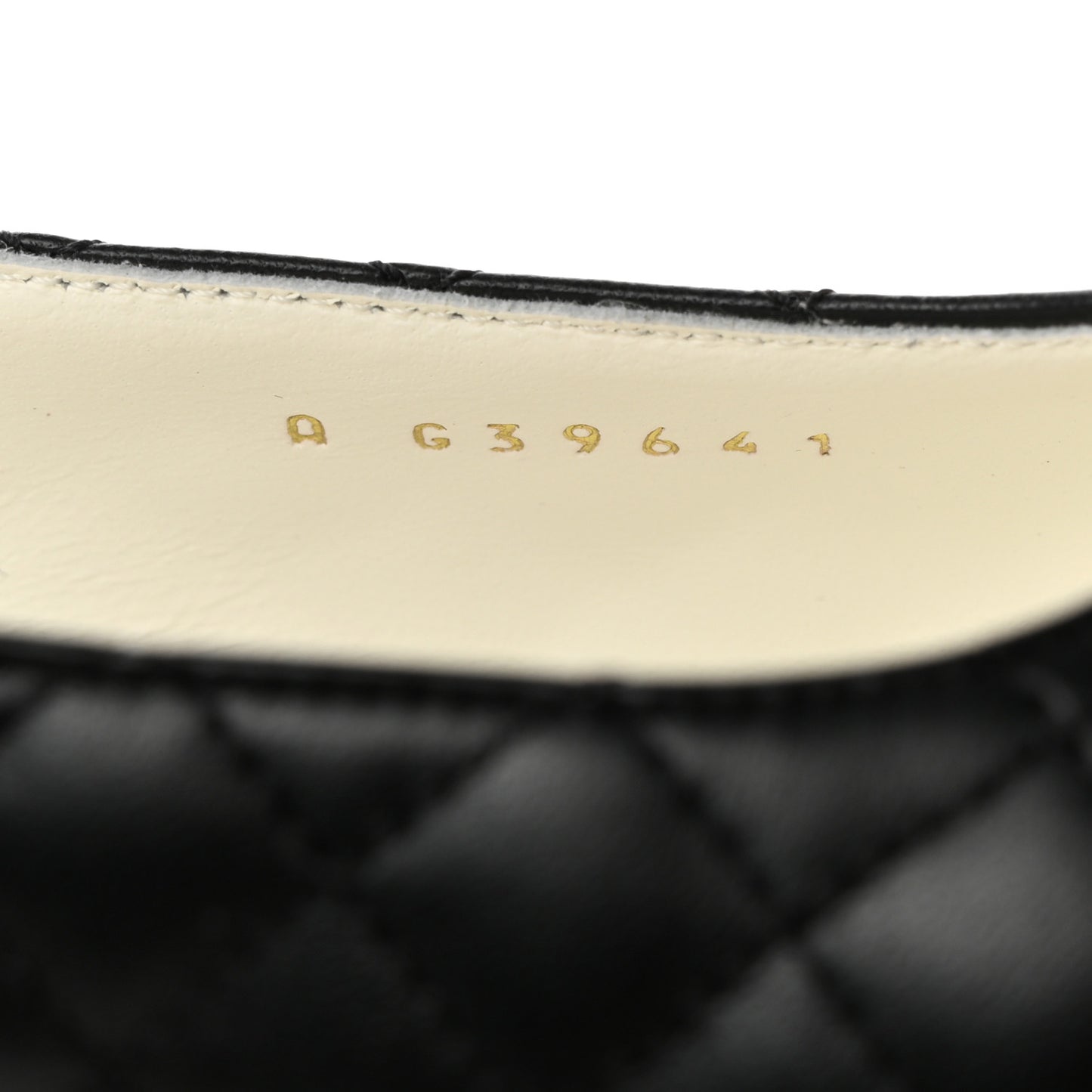 Lambskin Grosgrain Quilted Cap Toe CC Chain Pumps 41 Black