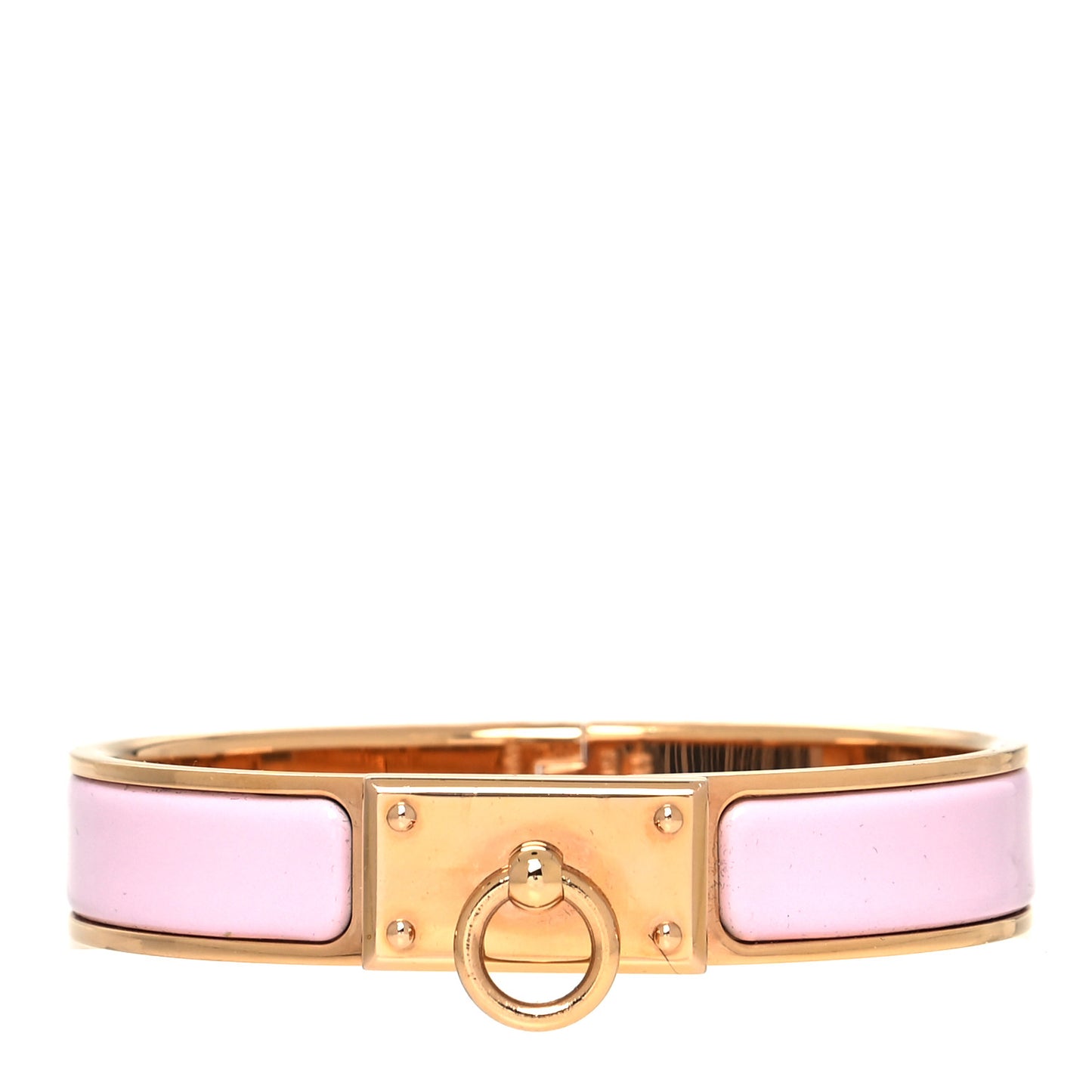 Enamel Clic Anneau Bracelet PM Rose Dragee