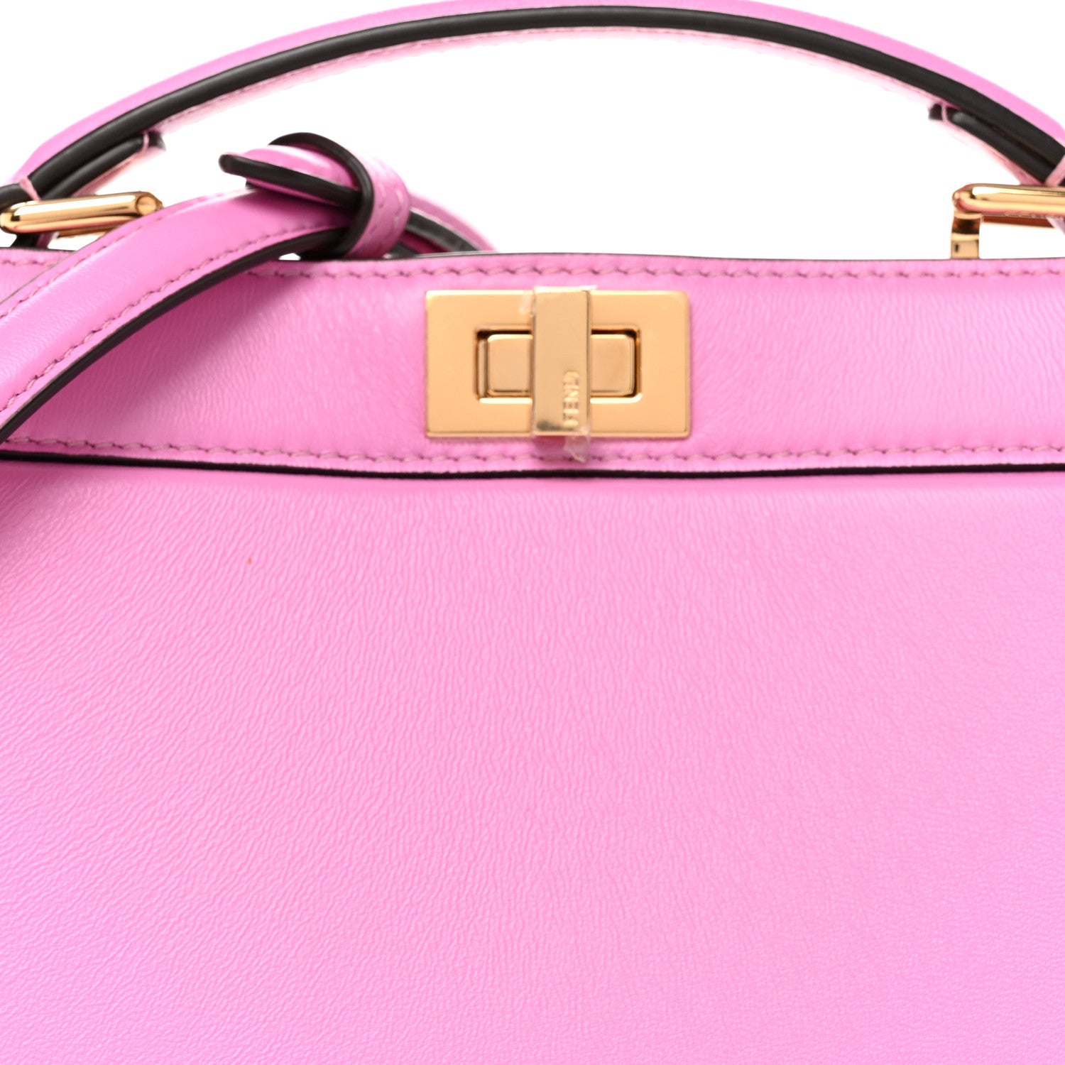 Fendi Shiny Nappa Petite Peekaboo I SEE U Satchel Rosa 7 of 9