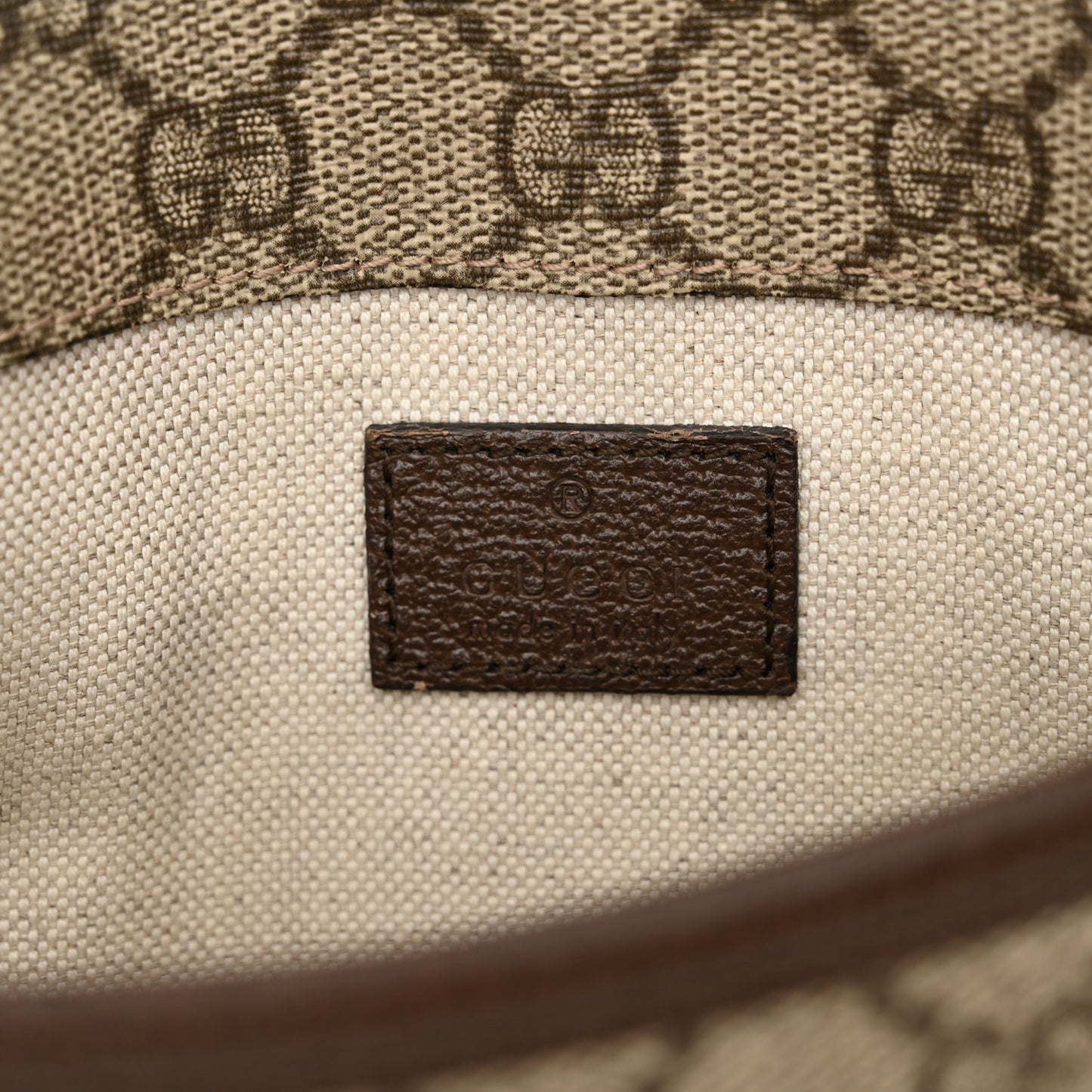 GG Supreme Monogram Neo Vintage Web Belt Bag Brown