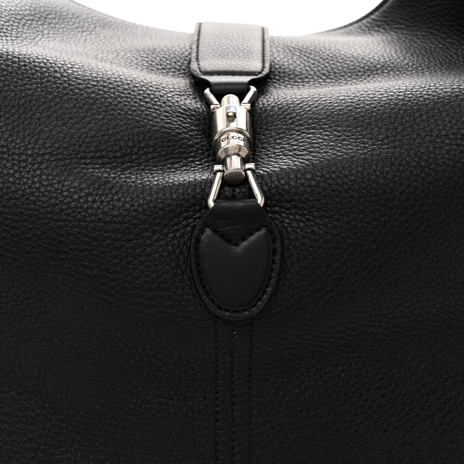 Gucci Amour Grane Calfskin Medium Jackie 1961 Crossbody Bag Black 8 of 10