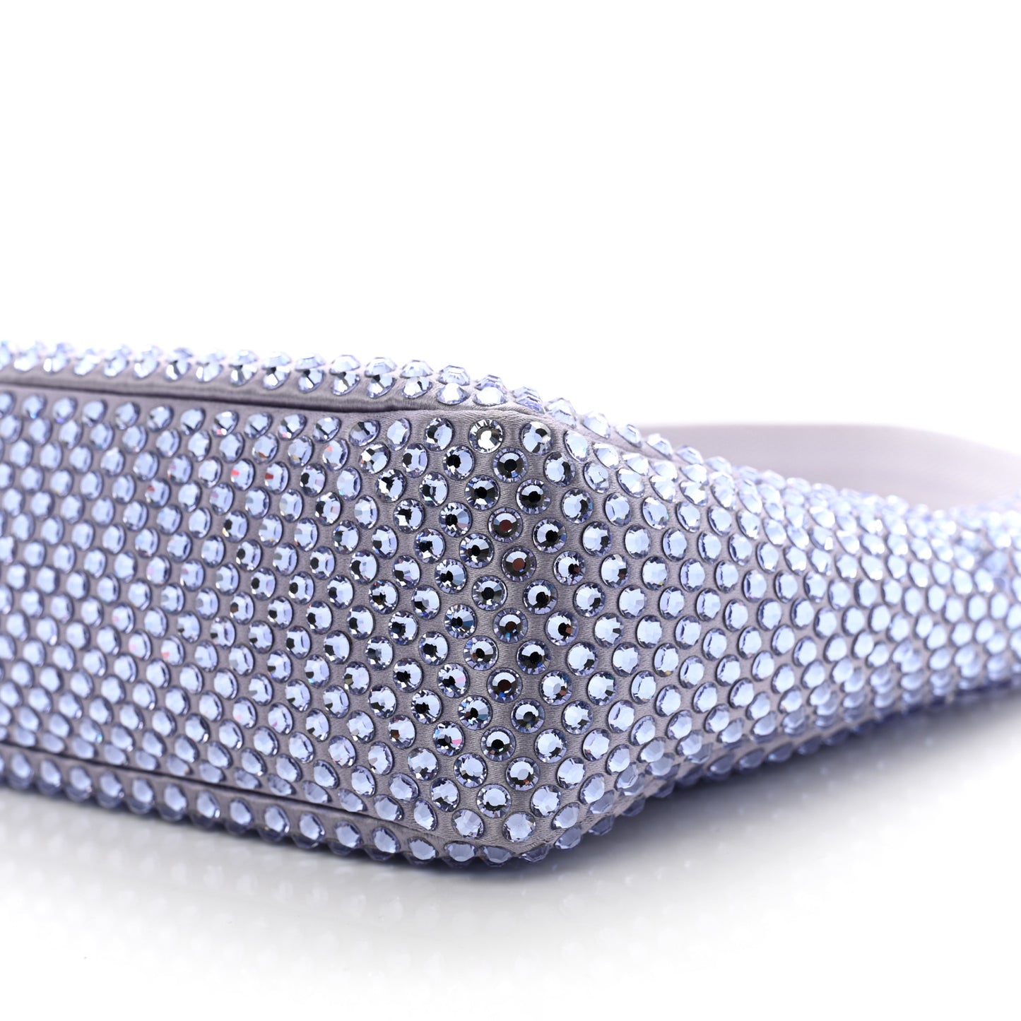 Satin Crystal Mini Re-Edition 2000 Bag Glicine