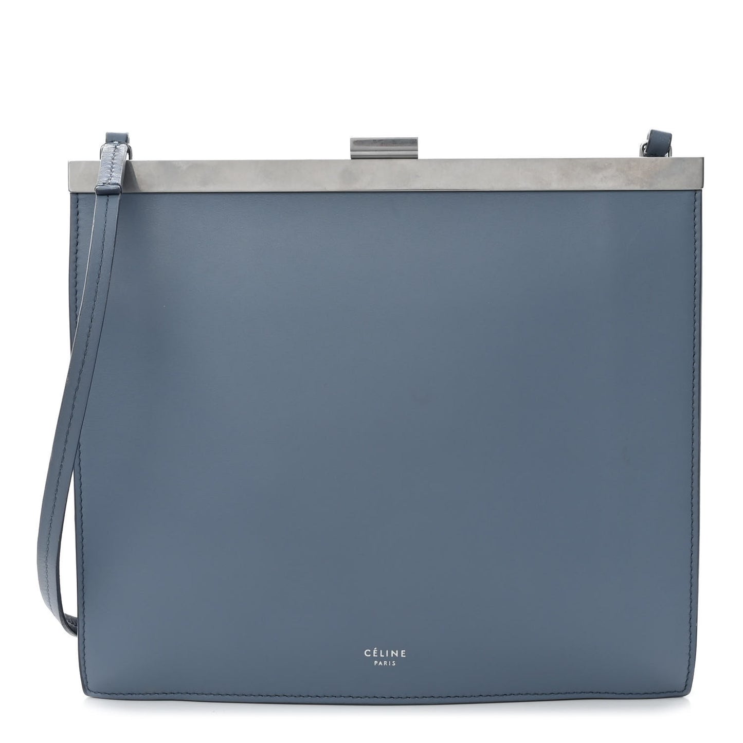 Smooth Calfskin Mini Clasp Bag Medium Blue
