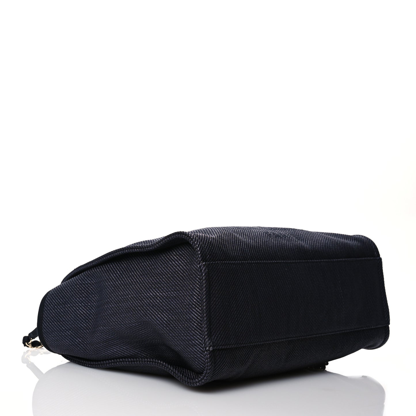 Woven Straw Raffia Large Deauville Tote Black