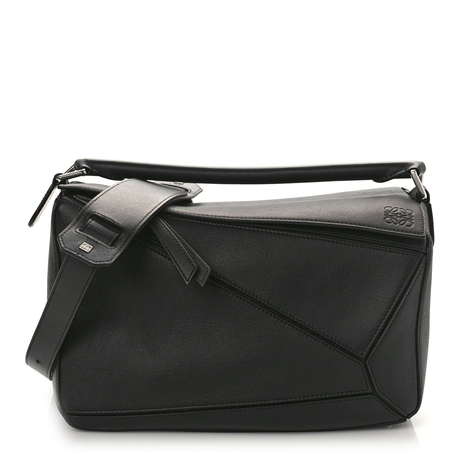 Loewe Calfskin Medium Puzzle Bag Black 1 of 9