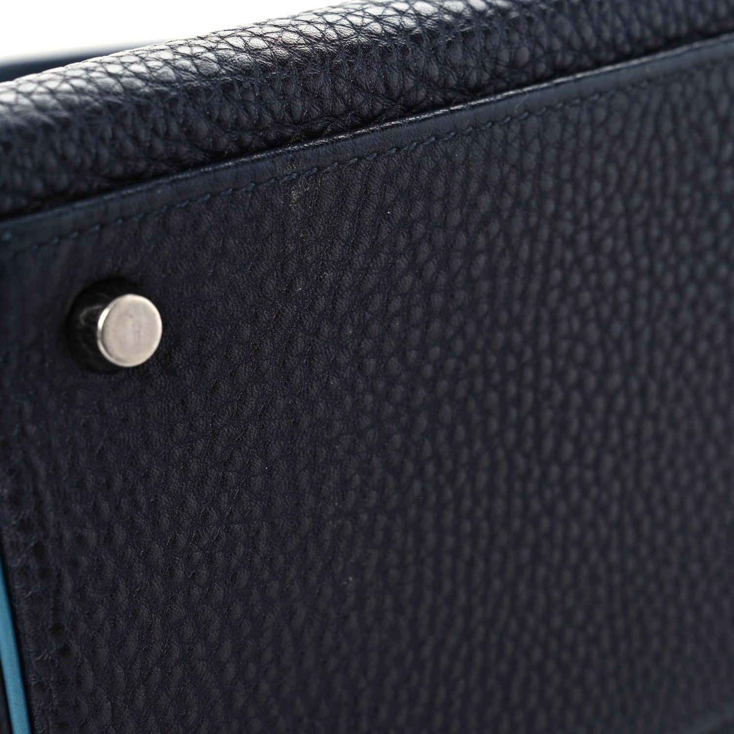 Hermes Togo Bi-Color Kelly Retourne 32 Indigo Blue Jean 9 of 17