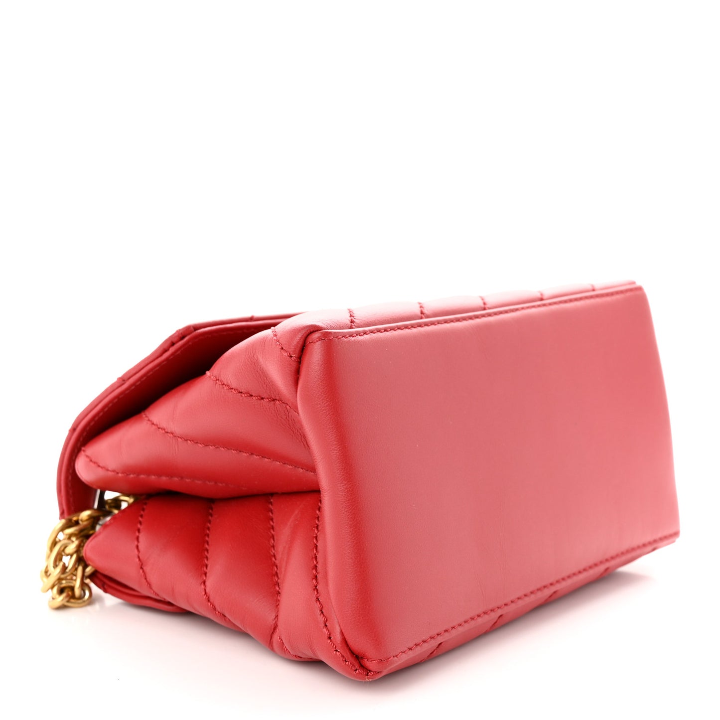 Calfskin Diagonal Quilted Jackhammer 19 Shoulder Bag Red