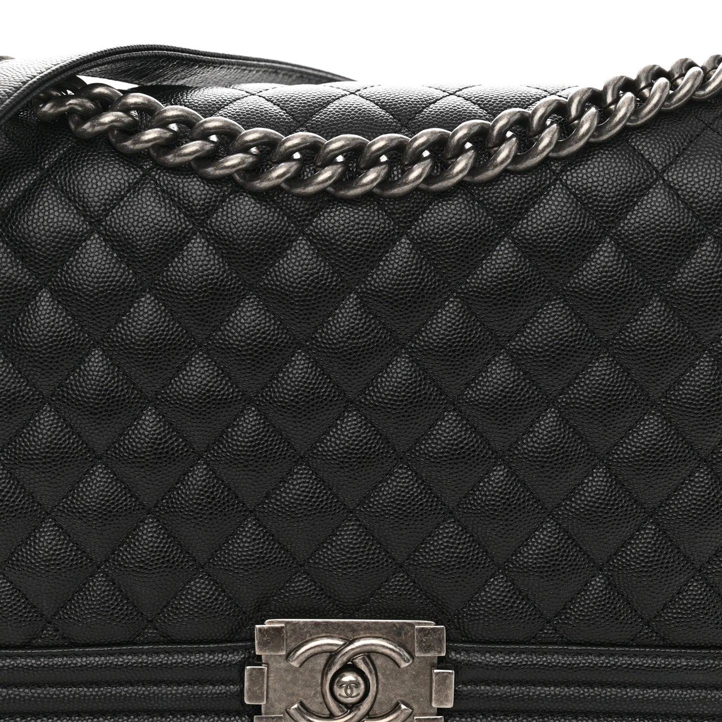 Caviar Quilted New Medium Boy Flap Black