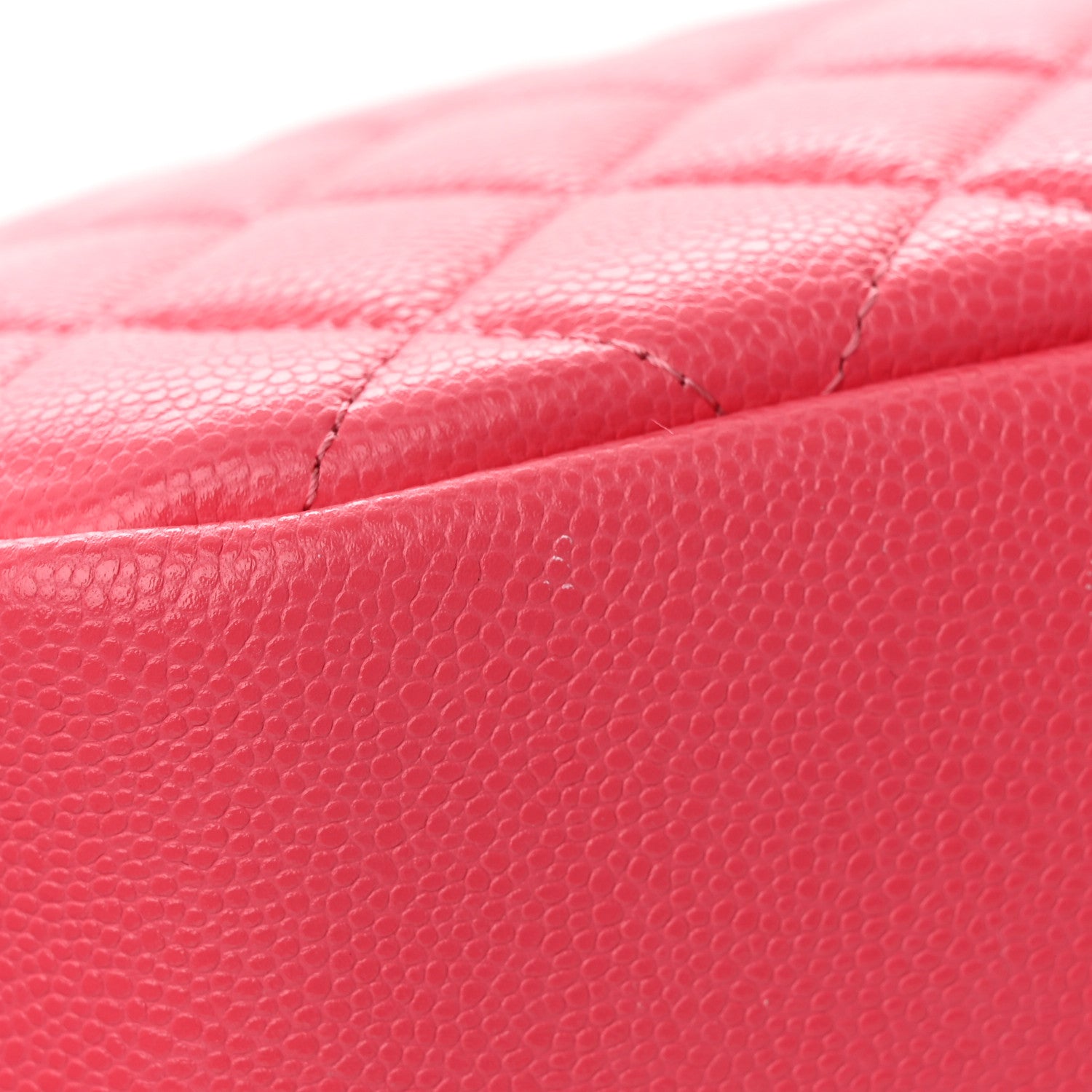 Chanel Caviar Quilted Medium Curvy Pouch Cosmetic Case Pink 14 of 14