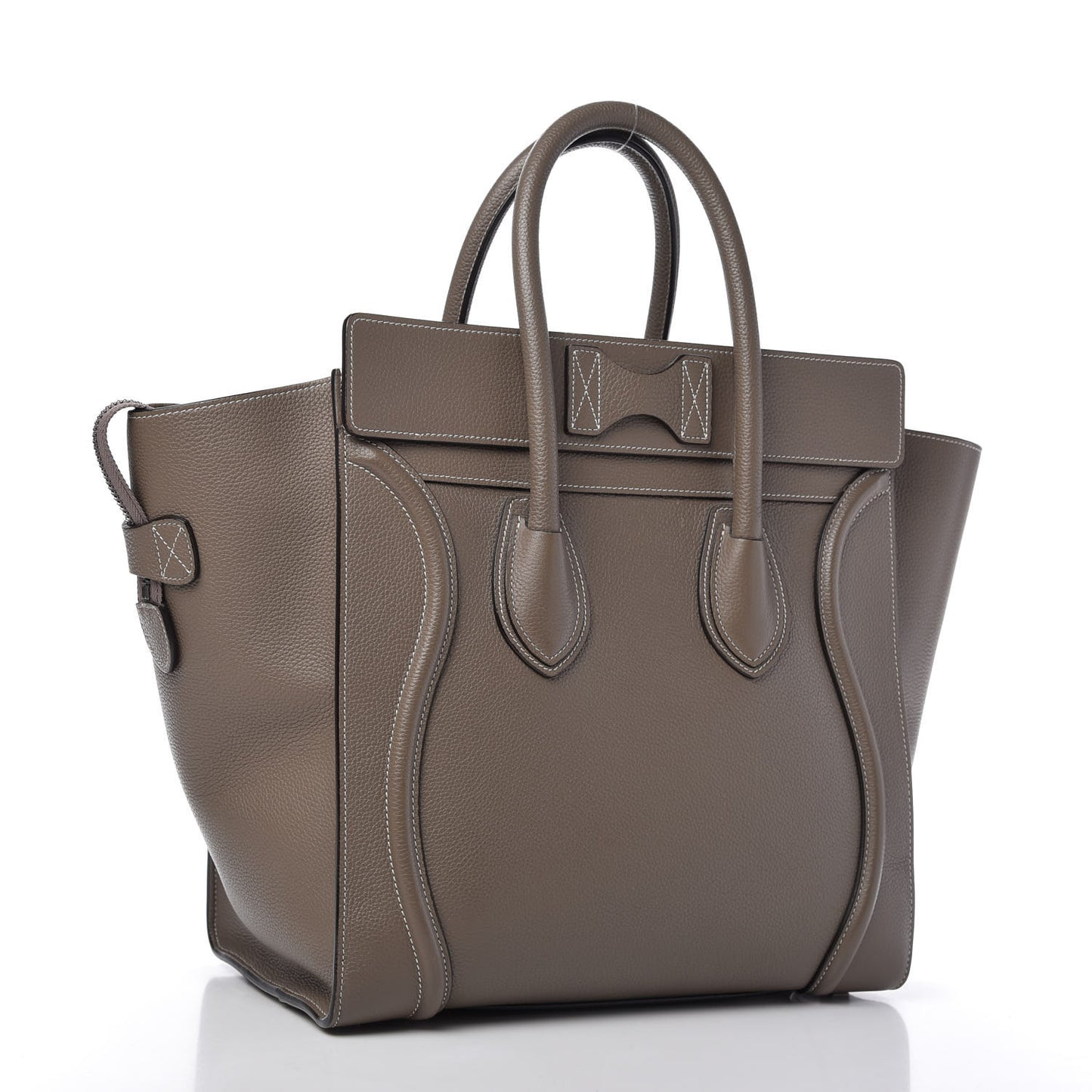 Drummed Calfskin Mini Luggage Souris