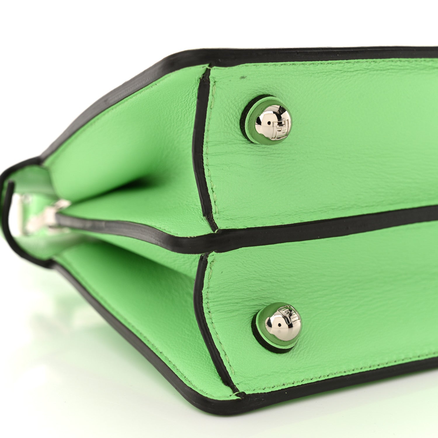 Fendi Shiny Nappa Petite Peekaboo I SEE U Satchel Edamame 10 of 13