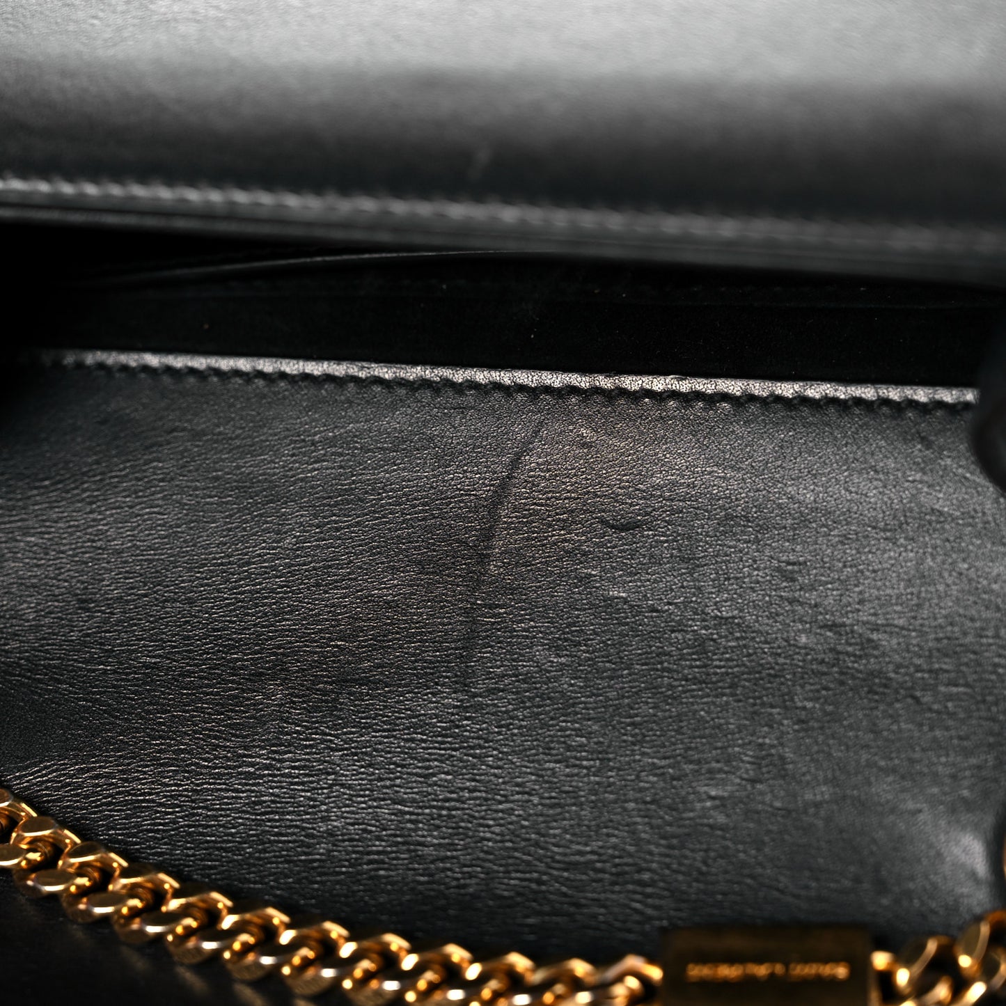 Calfskin Small Classic Monogram Kate Tassel Satchel Black