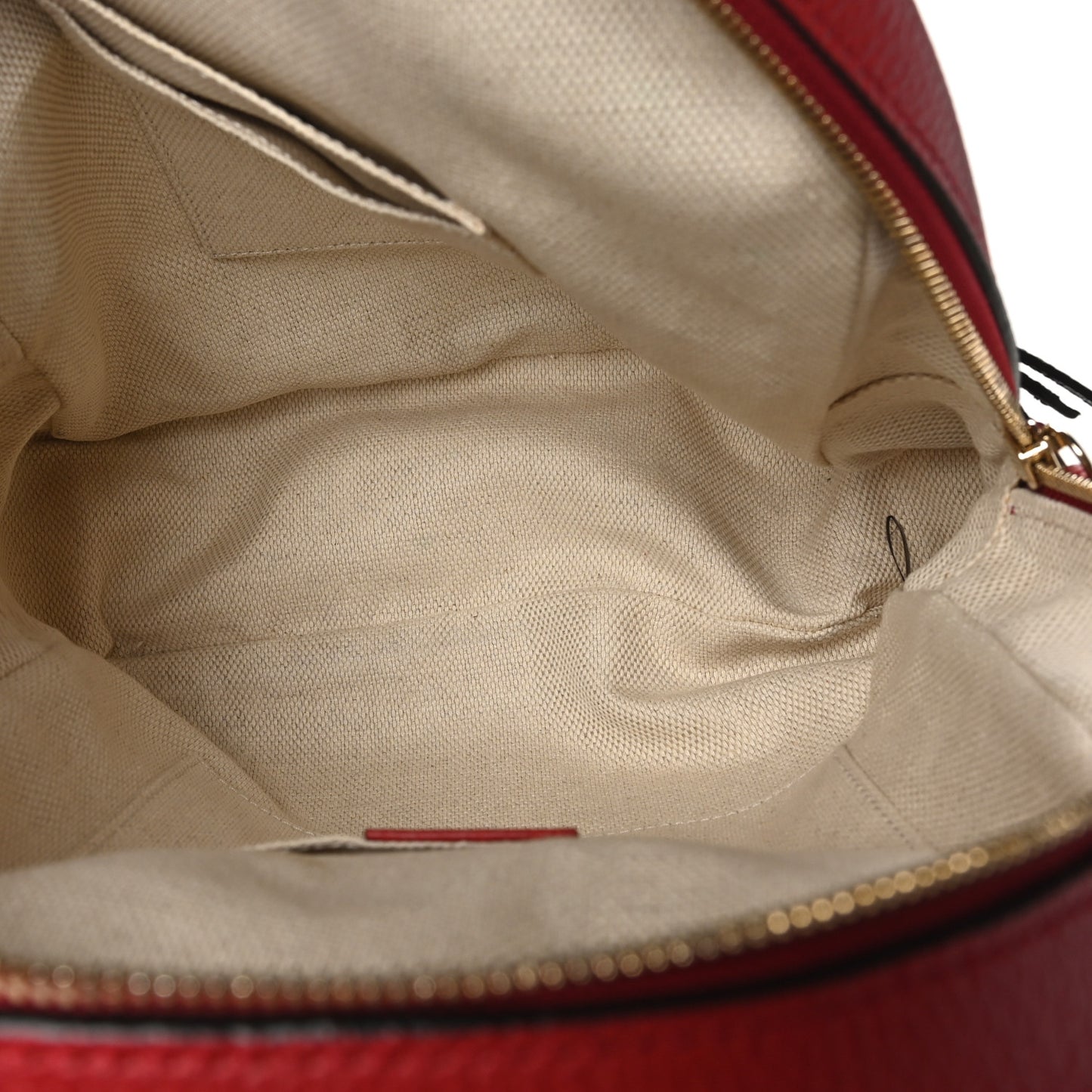Pebbled Calfskin Bi-Color Soho Chain Backpack Red Navy