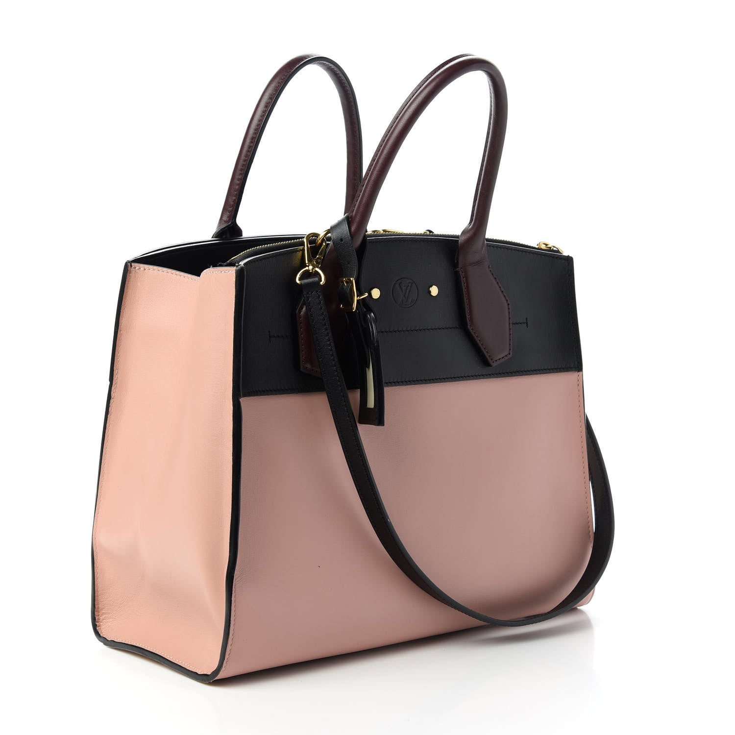 Louis Vuitton Calfskin City Steamer MM Magnolia Black 3 of 11
