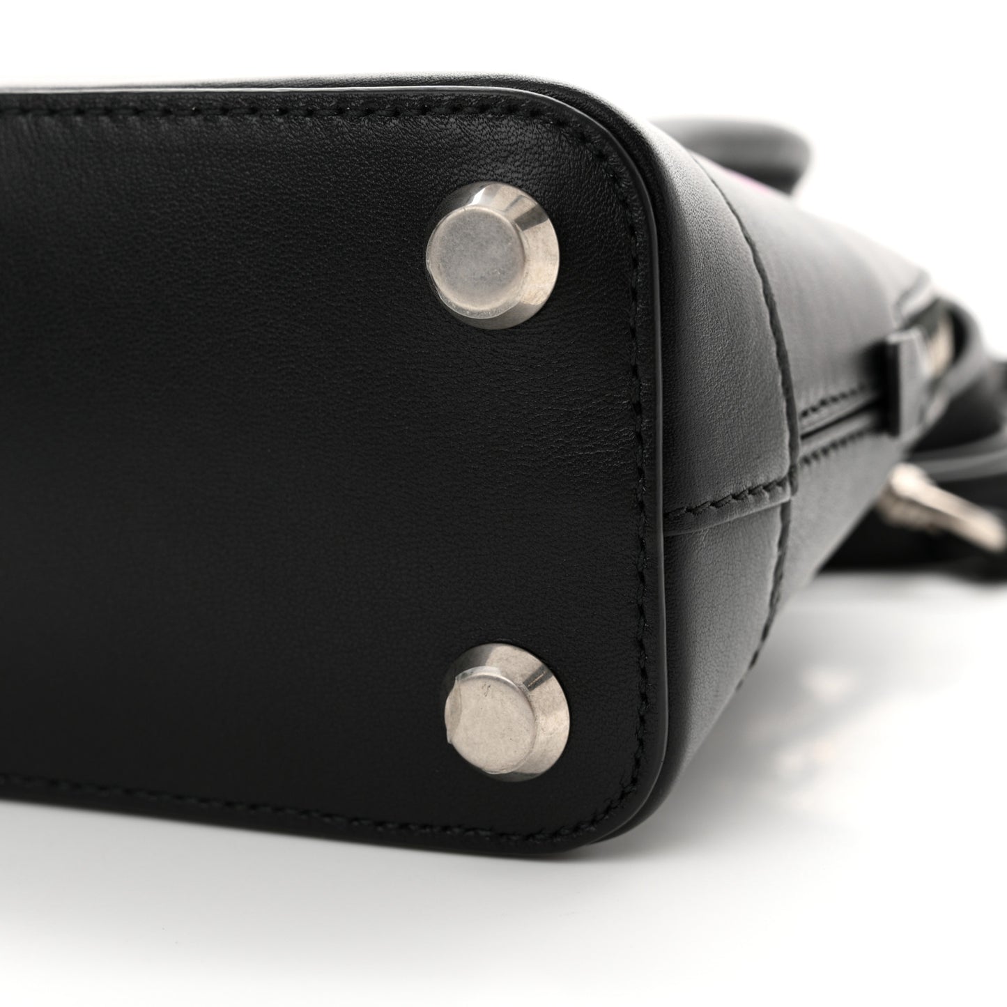 Calfskin I Love Techno XXS Ville Top Handle Bag Black Multicolor