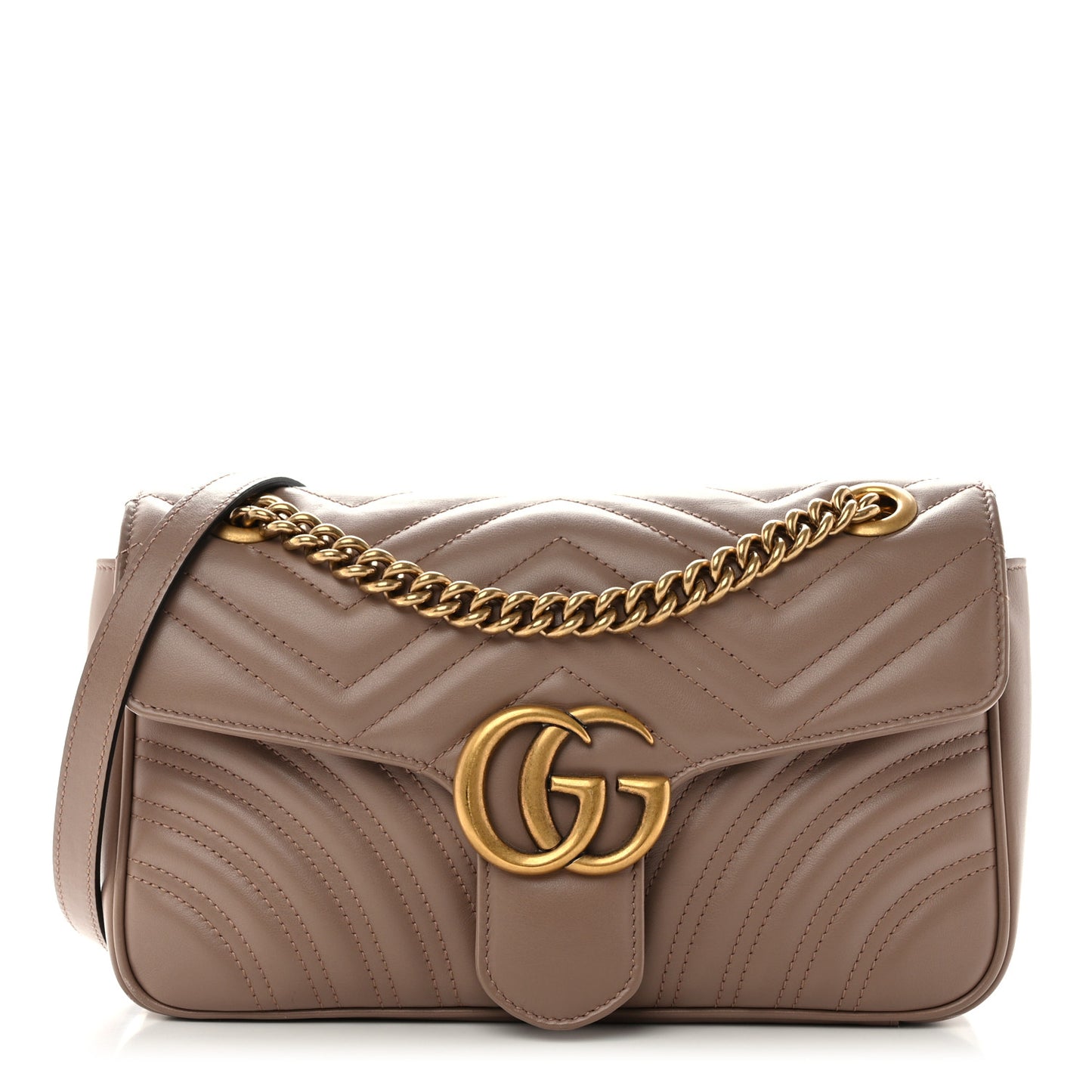 Calfskin Matelasse Small GG Marmont Shoulder Bag Porcelain Rose