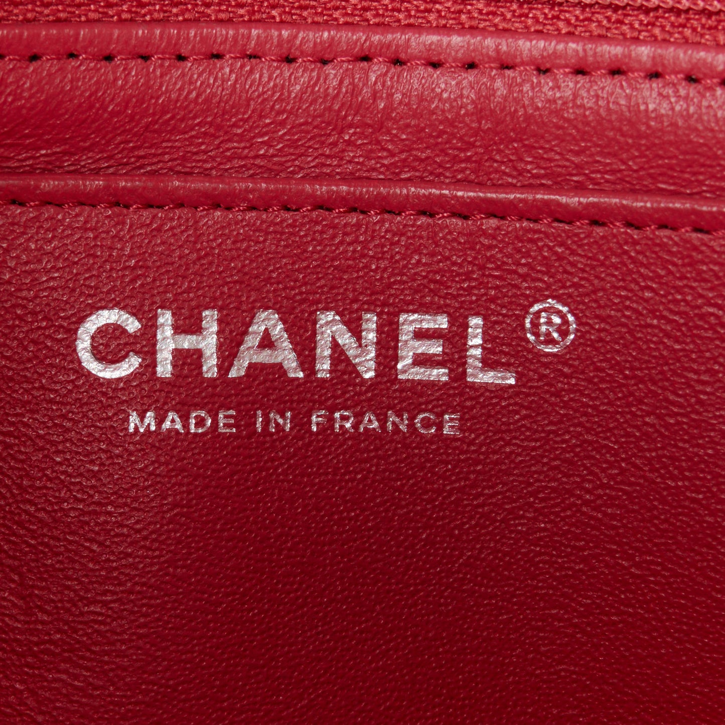 Caviar Quilted Mini Rectangular Flap Red