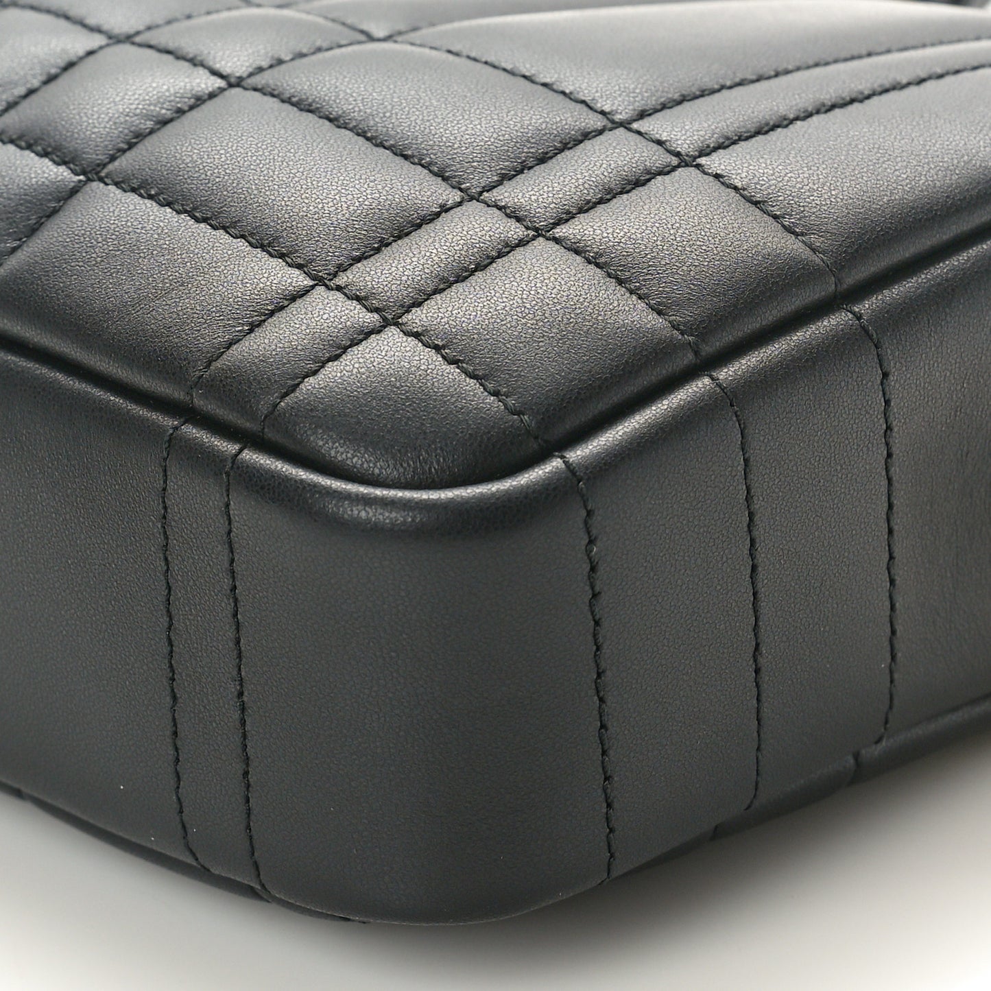 Calfskin Quilted Small Lola Camera Bag Black