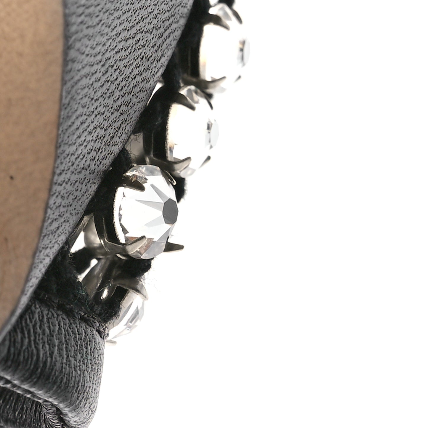 Mesh Nappa Crystal Embellished Sparkle Stretch Ankle Tie Sandals 38 Black