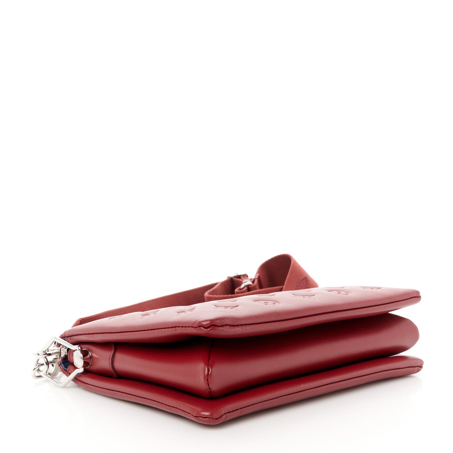 Lambskin Embossed Monogram Coussin PM Wine